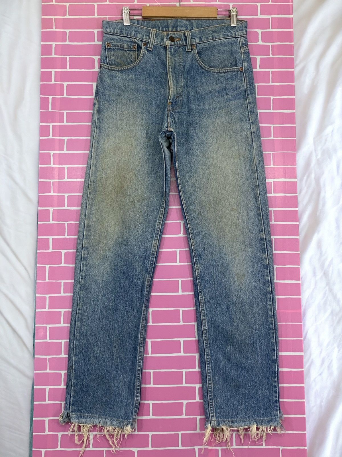 Vintage Levis 505 Zipfly USA Repro Muddy Denim Pants (AD13)