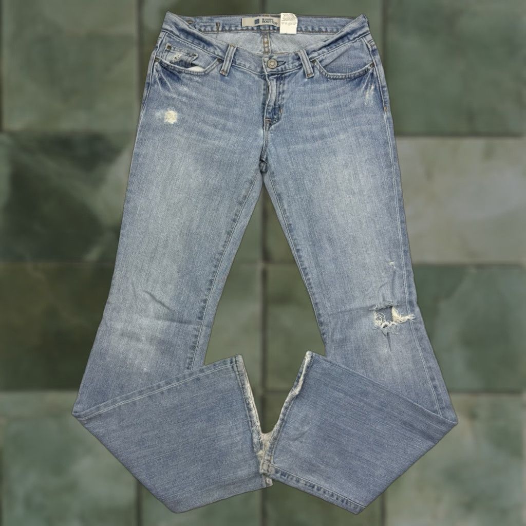 Gap VINTAGE Gap Jeans Womens Bootcut Regular 2 Blue 31.5in 90s Y2K Hipster Punk Straight Rise Low Inseam 6.5-8.5in Zip Solid"} Size 26" / US 2 / IT 38 - 1 Thumbnail