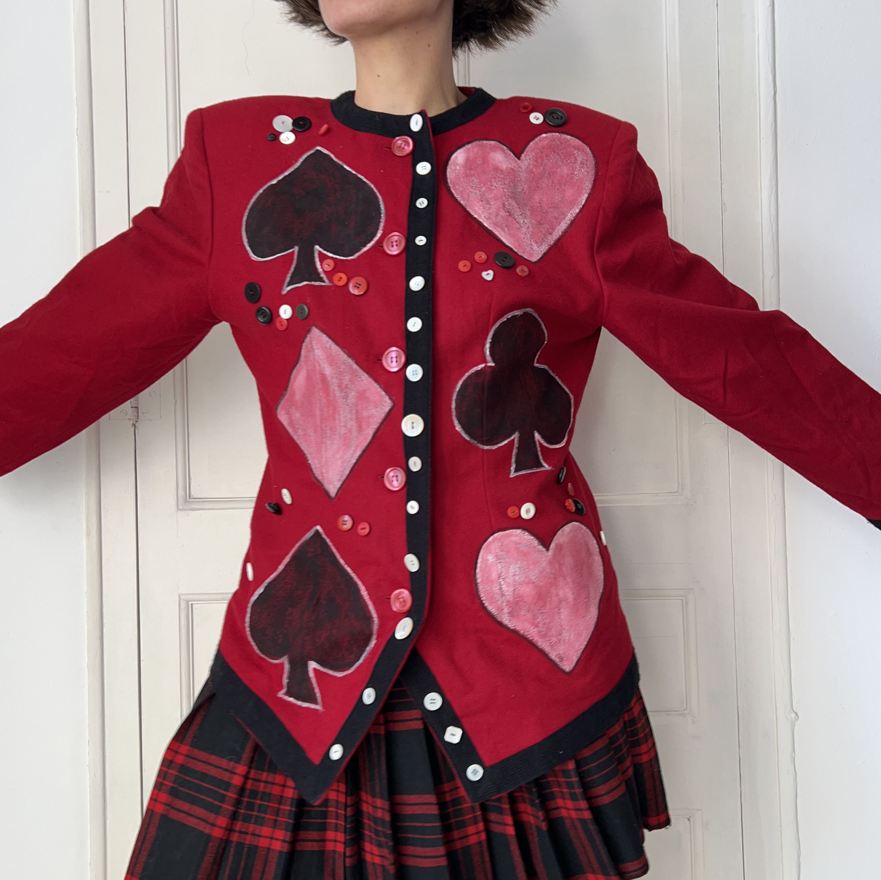 Custommade OOAK Hand Painted Playing Cards Blazer Size L / US 10 / IT 46 - 7 Thumbnail
