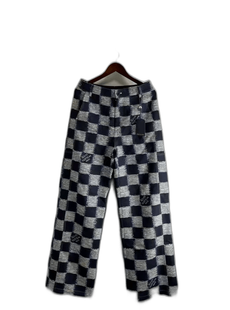 Louis Vuitton Louis Vuitton Deep Blue Checkered Pants Size US 44 / EU 60 - 1 Thumbnail