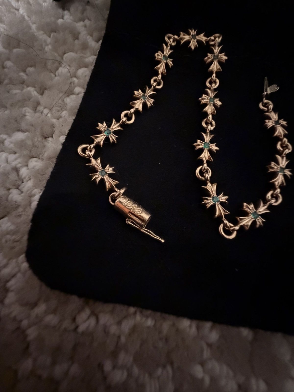 Chrome Hearts Chrome Hearts Tiny E bracelet Yellow Gold Emerald Size ONE SIZE - 4 Thumbnail
