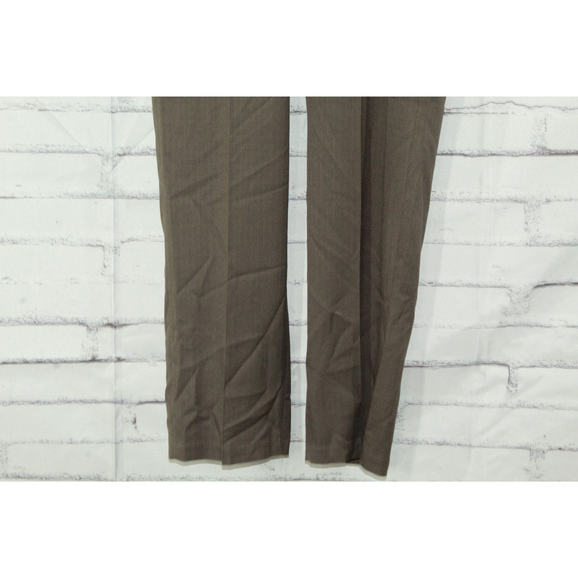 Haggar Haggar Men's Chocolate Plaid Eclo Slacks Size 32 Straight Size US 32 / EU 48 - 12 Thumbnail