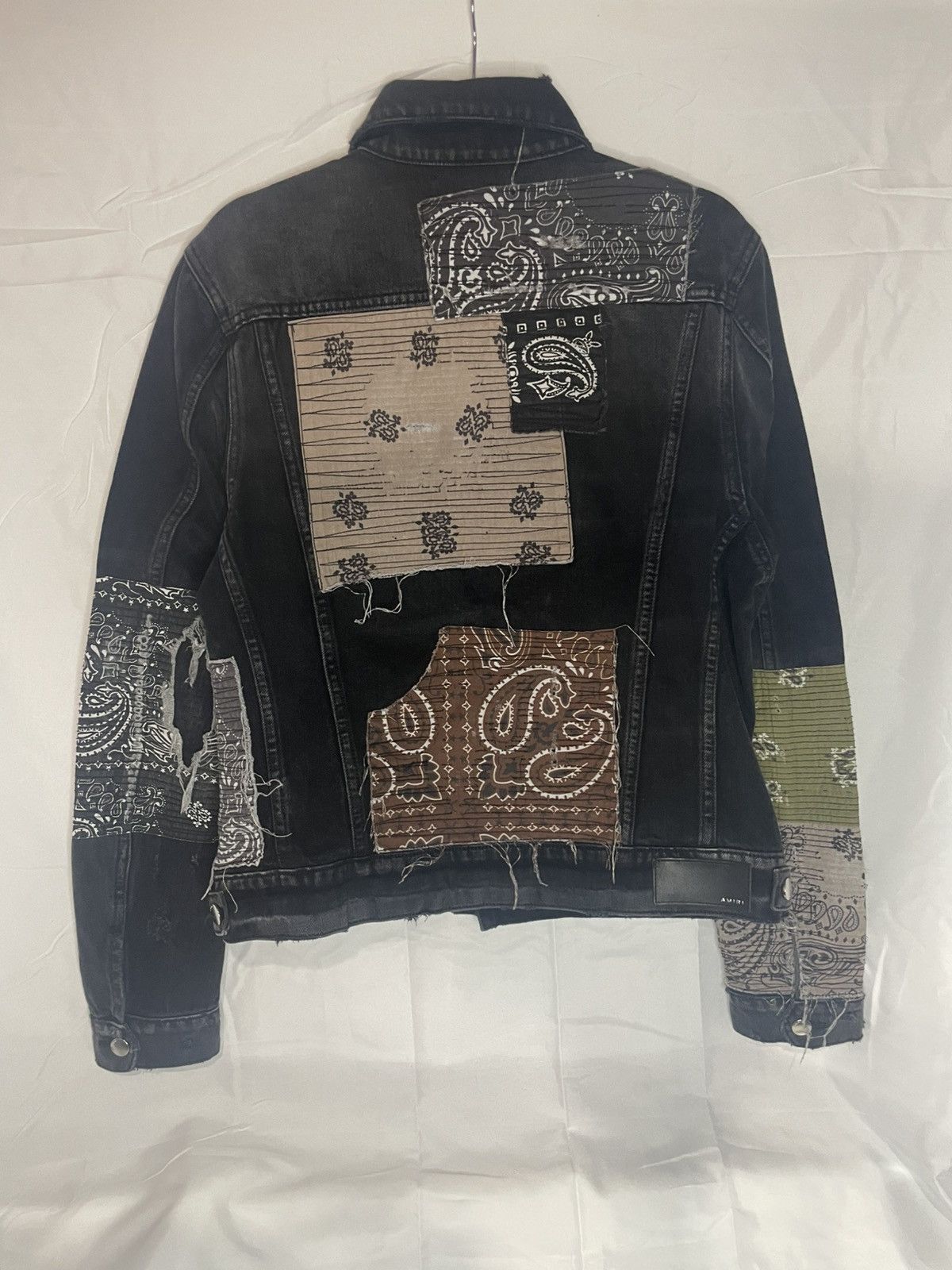 Amiri 2022 Bandana Patch Work Denim Button Up Trucker Jacket Size US M / EU 48-50 / 2 - 2 Thumbnail