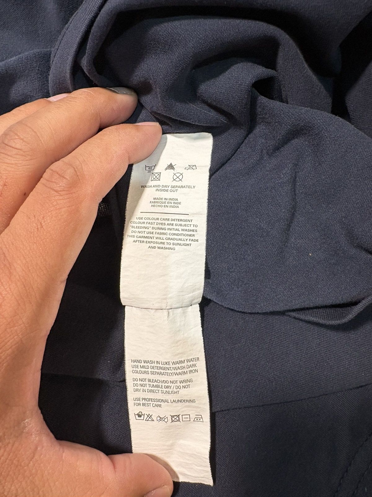 Calvin Klein Calvin Klein Brushstroke Logo Slim Fit Navy T-Shirt L Size US L / EU 52-54 / 3 - 9 Thumbnail