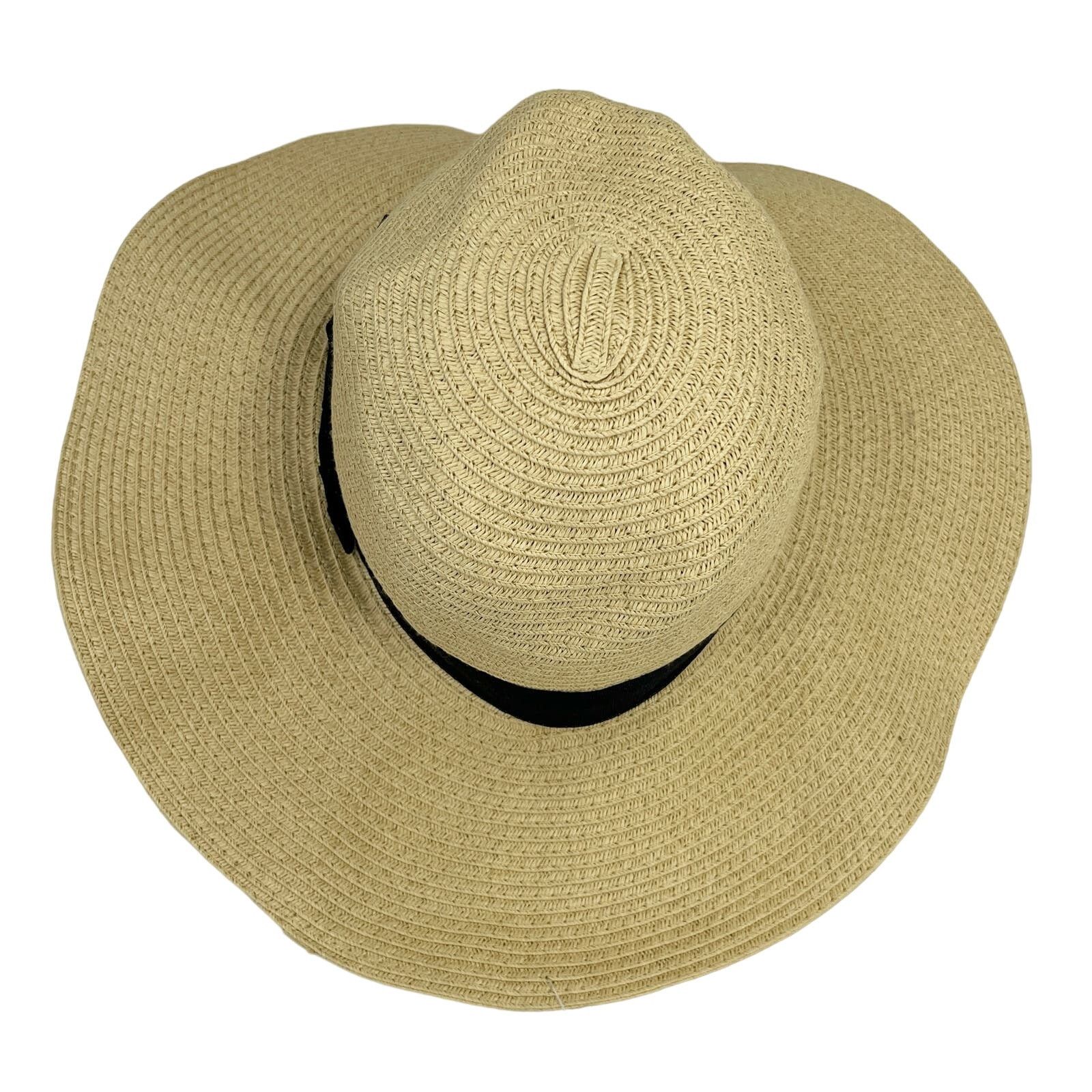 Gap GAP Womens Packable Sun Hat Wide Brim Beige Black New Size ONE SIZE - 7 Thumbnail
