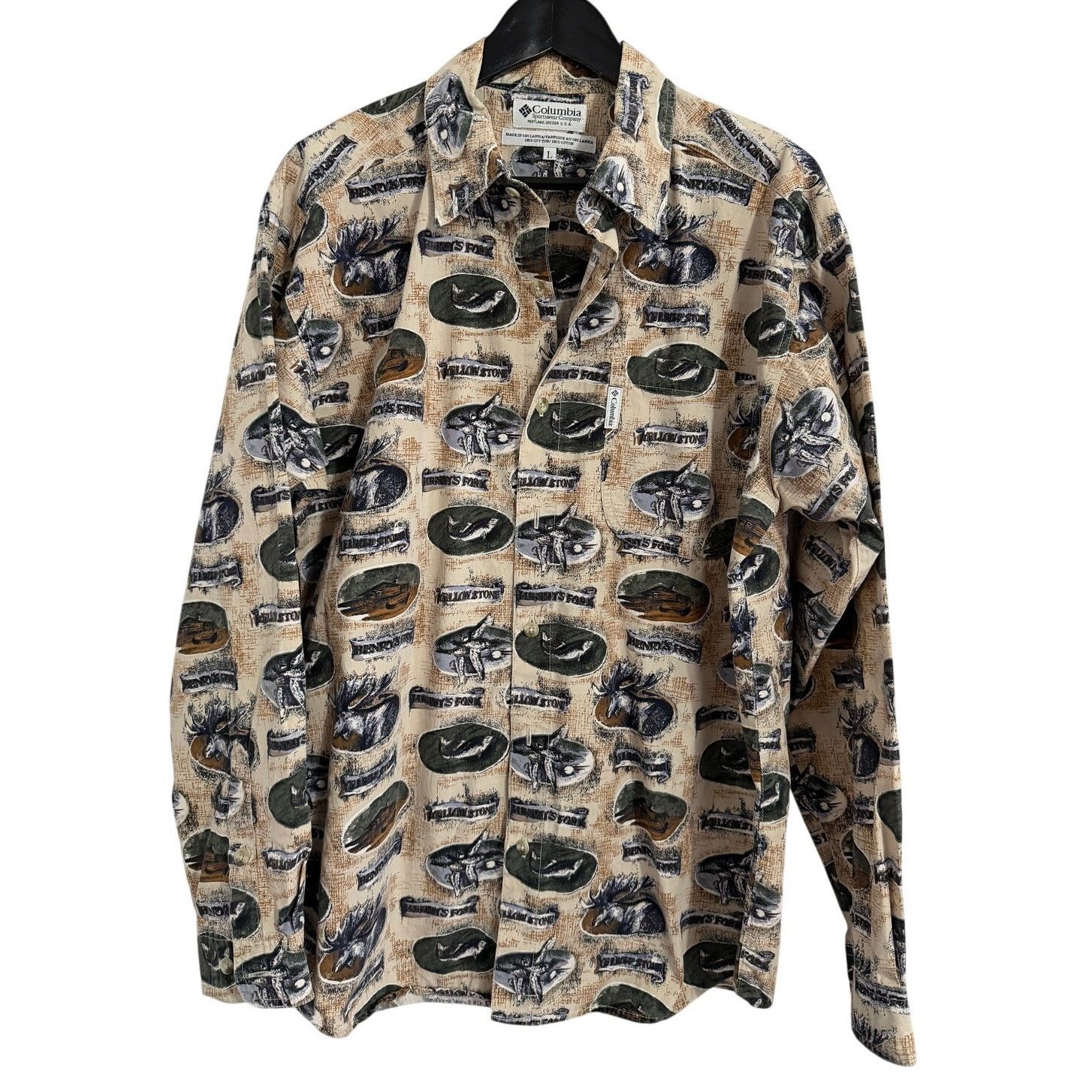 Columbia Columbia All-Over Print Button-Up Shirt Men's Size Large Size US L / EU 52-54 / 3 - 1 Thumbnail