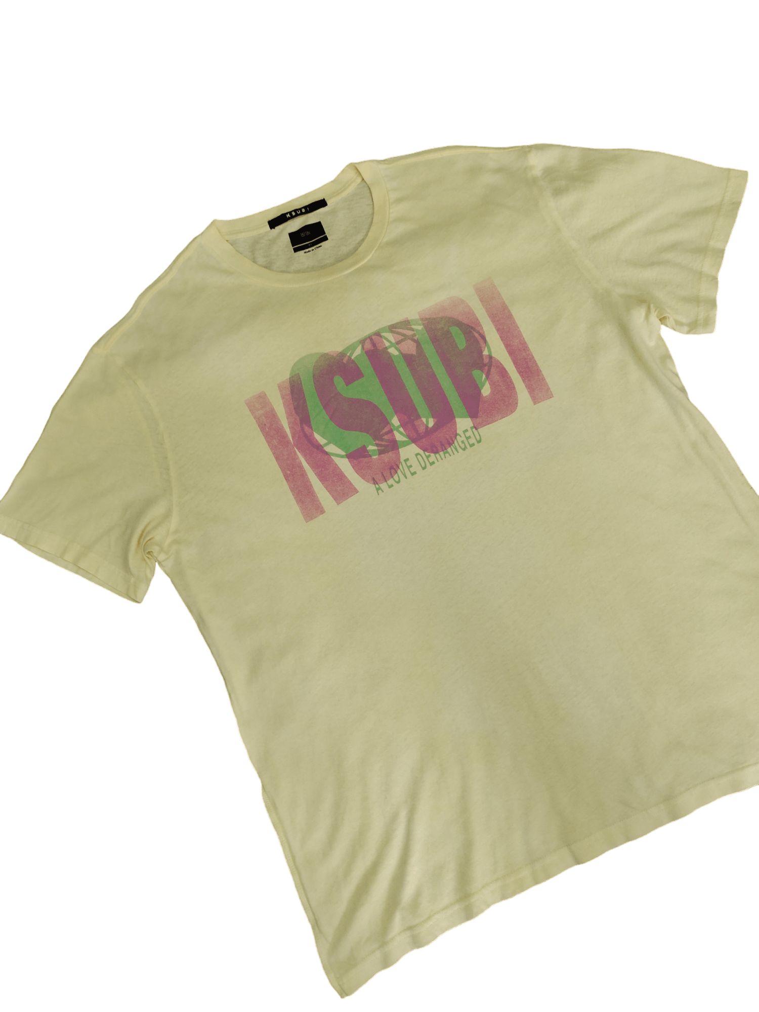 Ksubi Ksubi ' A Love Deranged ' Light Yellow T-Shirt Size US XL / EU 56 / 4 - 3 Thumbnail