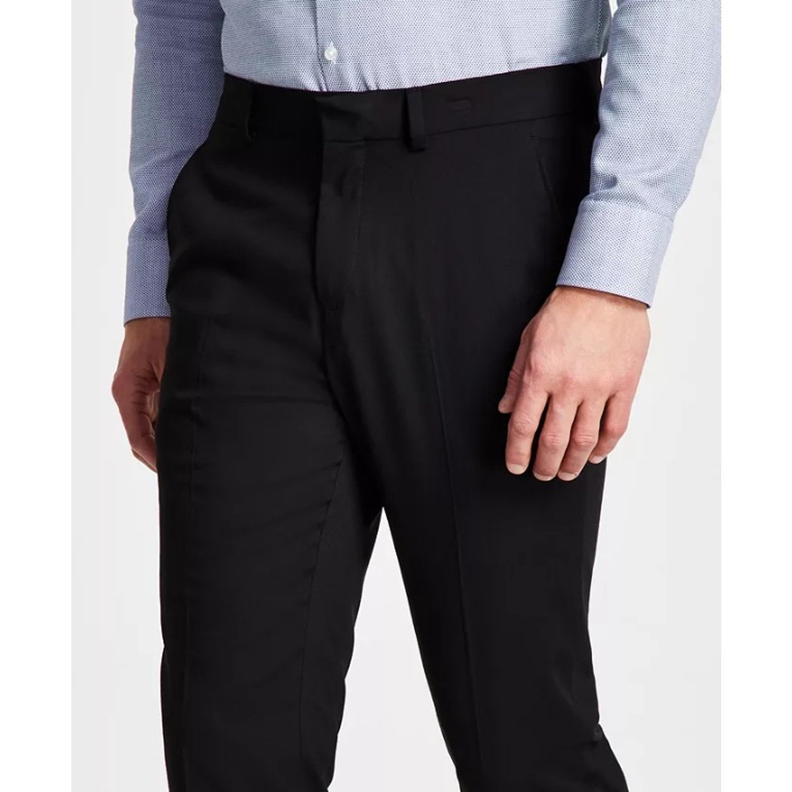 Kenneth Cole Kenneth Cole Reaction Men's Black Slim Dress Pants 36W 32L Size US 36 / EU 52 - 4 Thumbnail