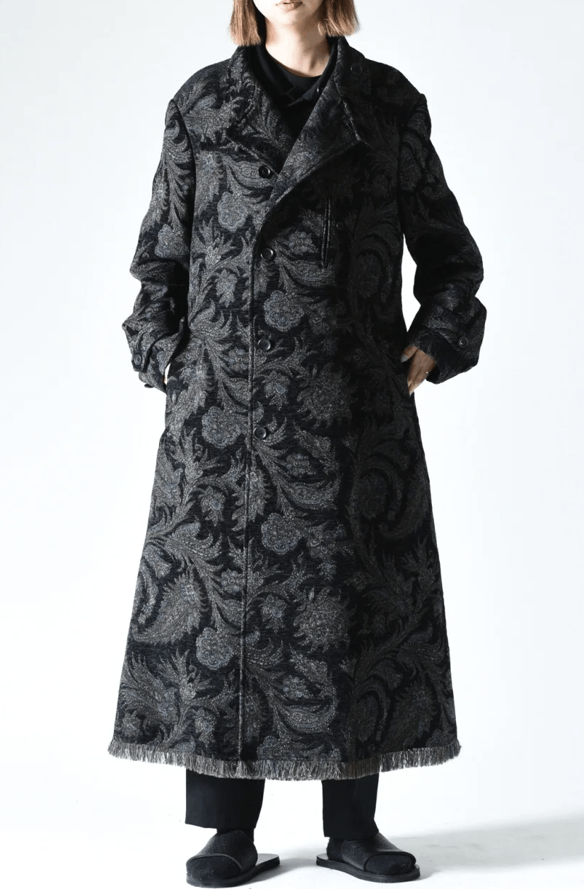 Yohji Yamamoto Yohji Yamamoto Pour Homme Ink dyed Gobelin Stand Collar Coat Size US S / EU 44-46 / 1 - 5 Thumbnail