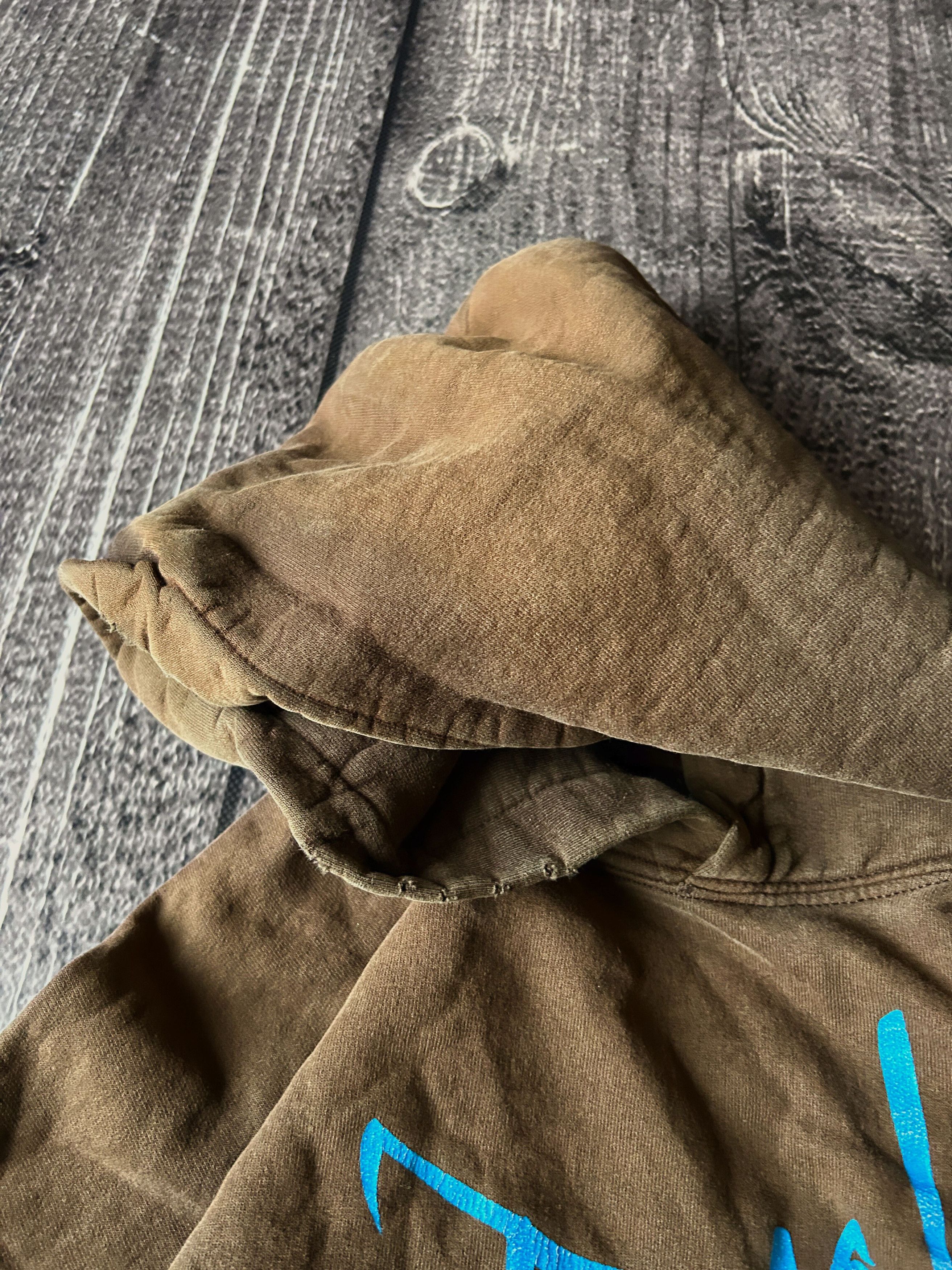 Other Rough Brown Hoodie Blue Script Logo Pullover Streetwear Size US M / EU 48-50 / 2 - 6 Thumbnail