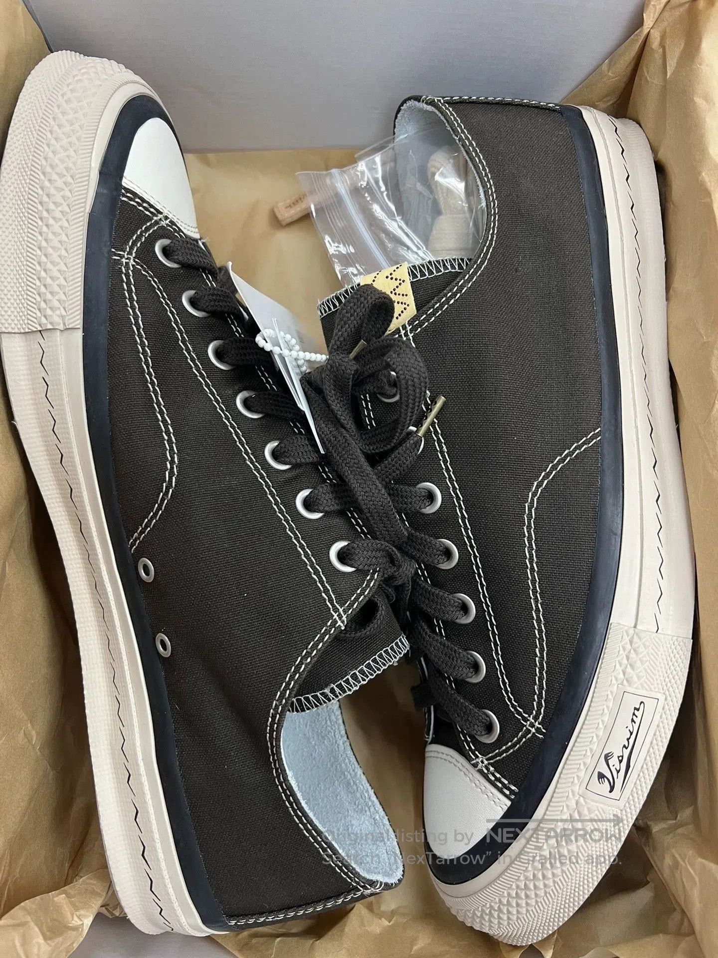 Visvim Black Canvas Low-Top Sneakers Size 12. Size US 12 / EU 45 - 8 Thumbnail