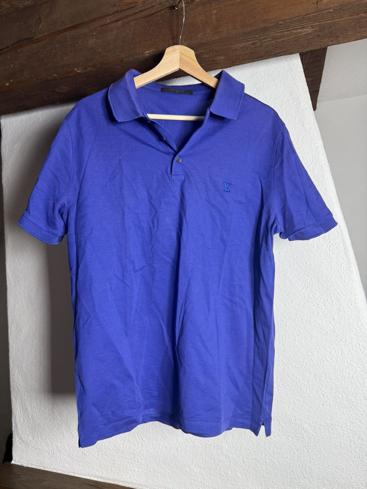 Louis Vuitton Louis Vuitton Purple/Blue LV Logo Polo Shirt Size L Cotton Size US L / EU 52-54 / 3 - 1 Thumbnail