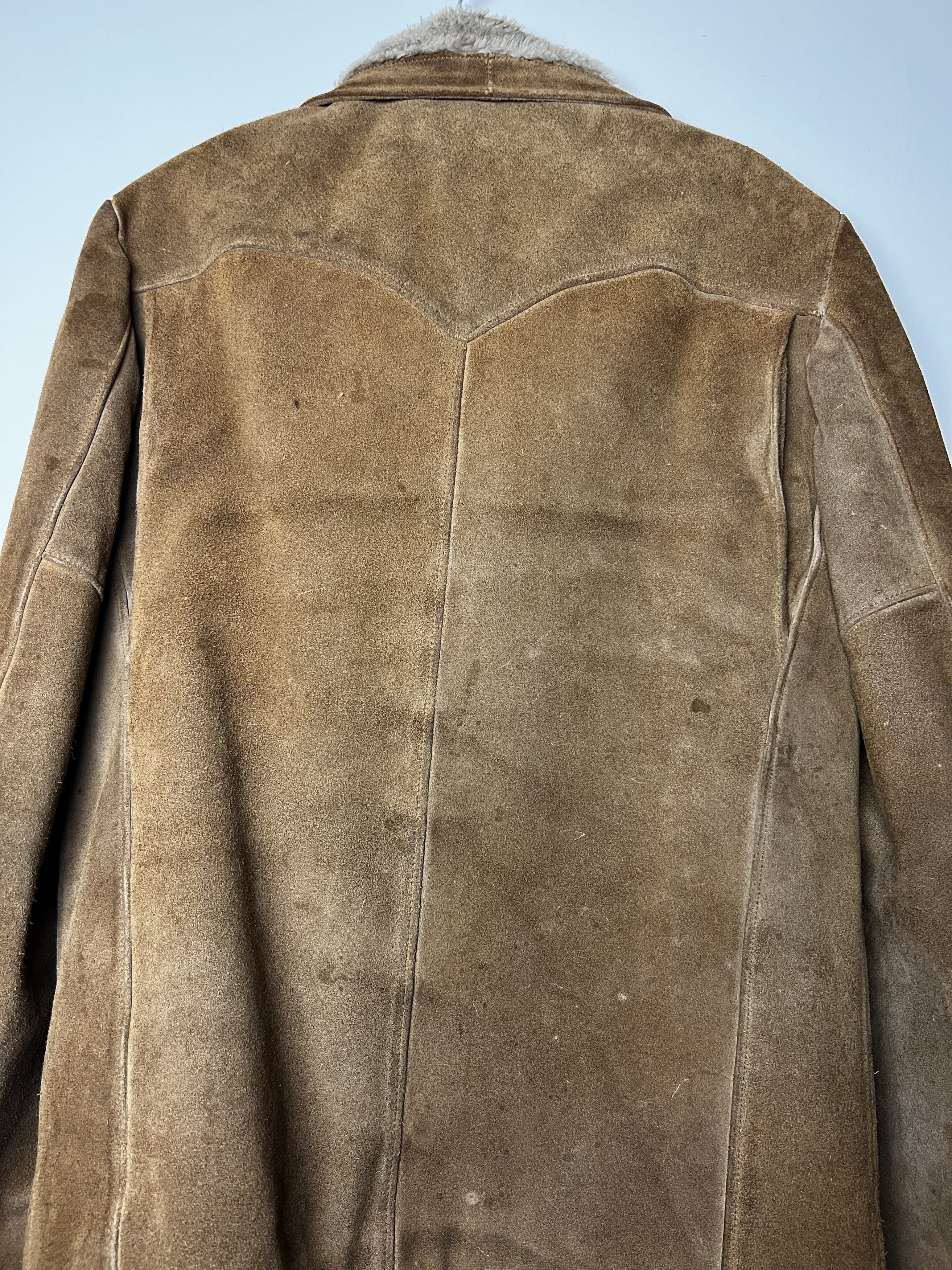 Vintage Vntg 60's Rancher Schott Bros. Brown Suede Sherpa Leather Size US S / EU 44-46 / 1 - 11 Thumbnail