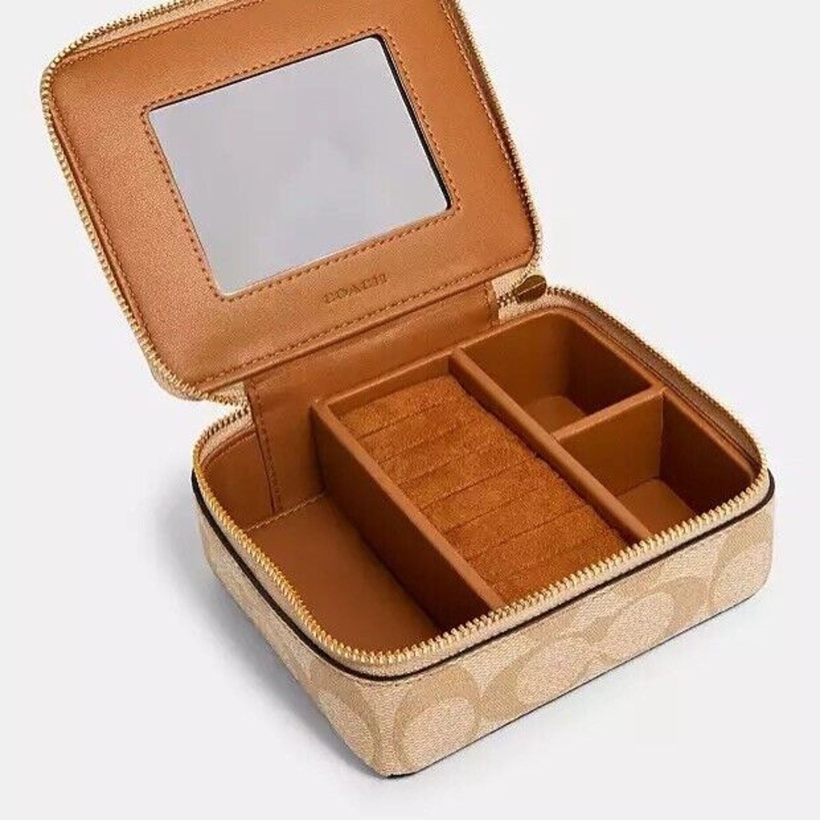 Coach NWT Coach Large Jewelry Box In Signature Canvas C3311 Size ONE SIZE - 3 Thumbnail