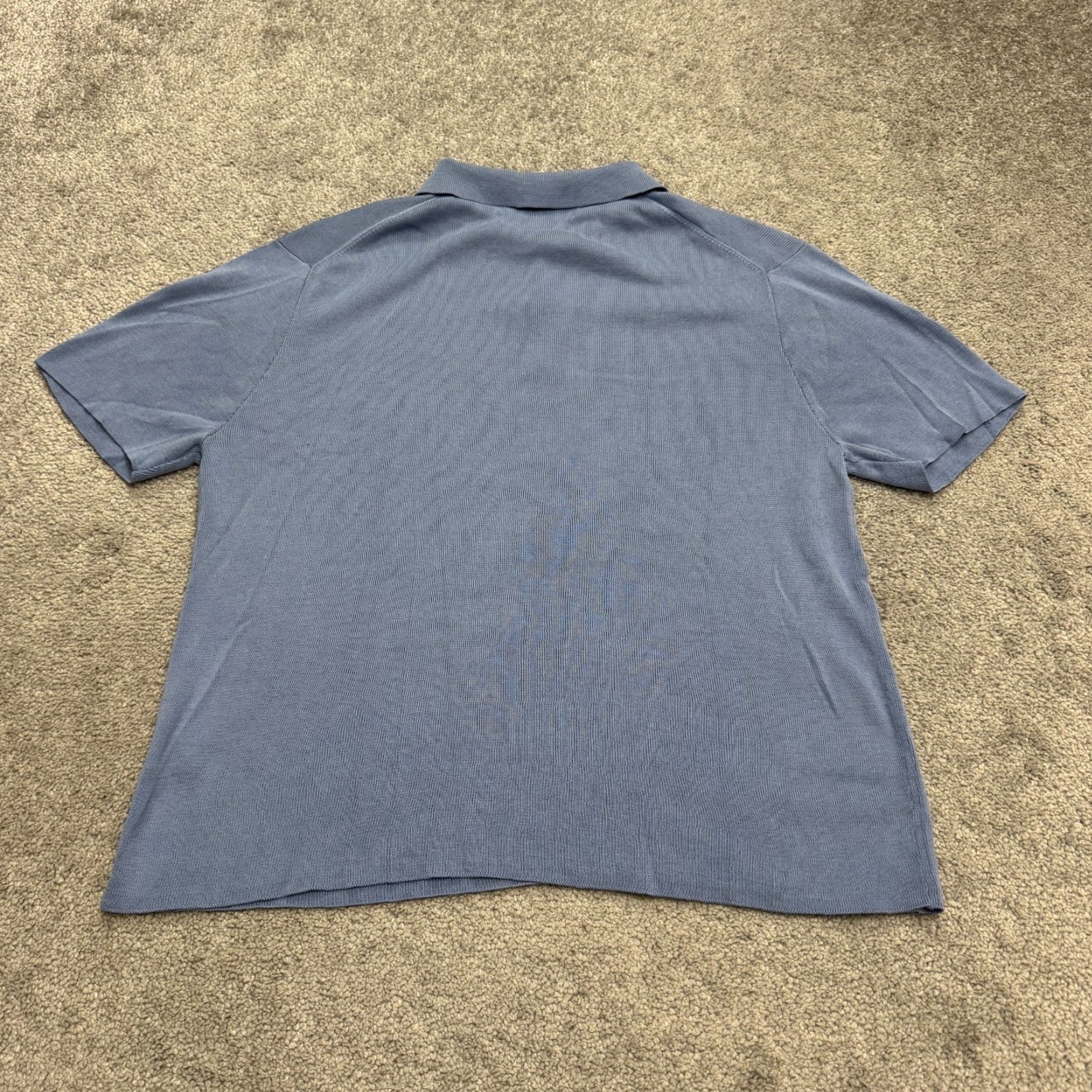Polo Ralph Lauren VINTAGE Polo Ralph Lauren Polo Shirt Womens Medium Blue Knit Cotton Silk 90s Preppy Retro Casual Shirt Size M / US 6-8 / IT 42-44 - 2 Thumbnail
