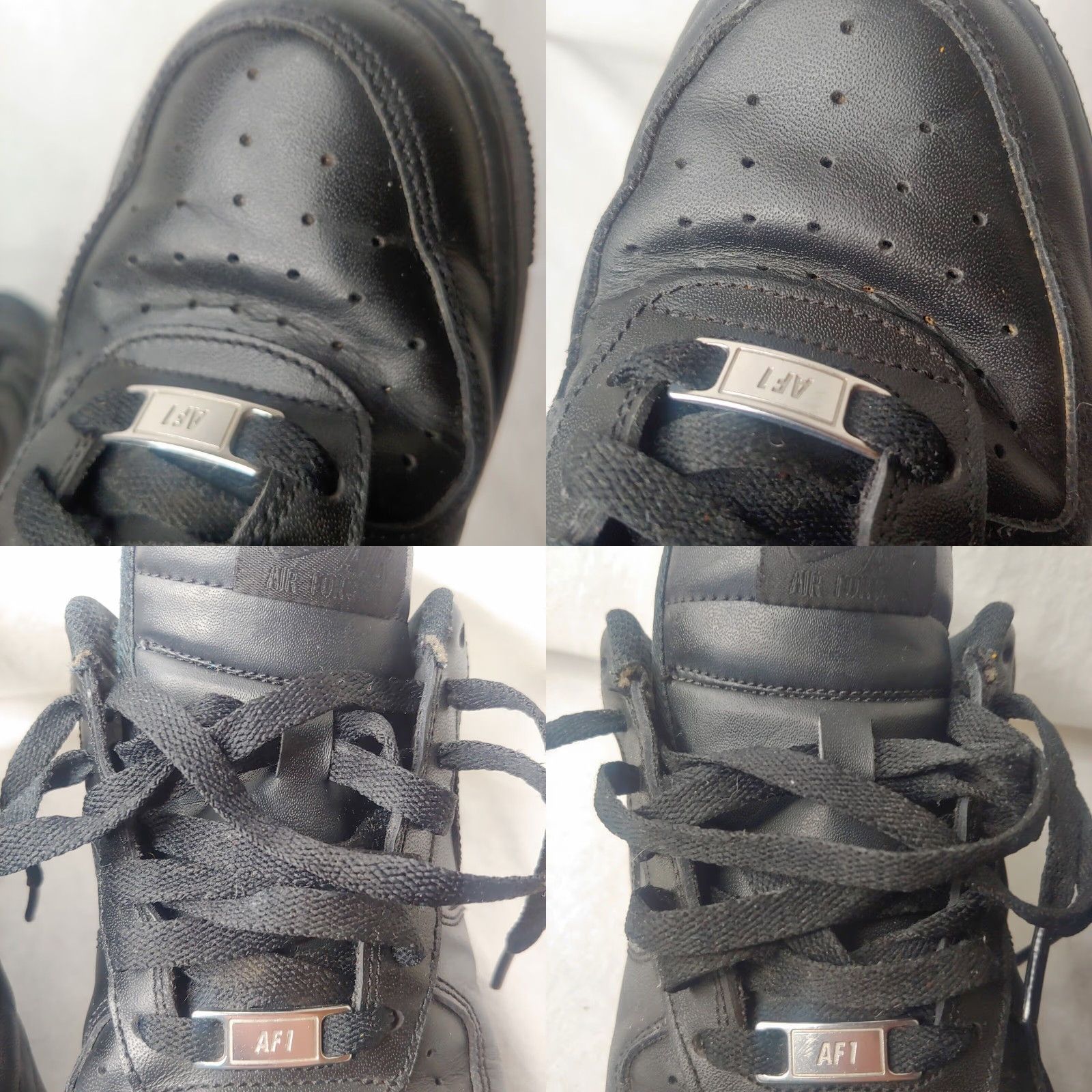 Nike Nike Air Force 1 Women 7.5 Shoes Black Athletic Lace Up Low Top Sneakers Size M / US 6-8 / IT 42-44 - 8 Thumbnail