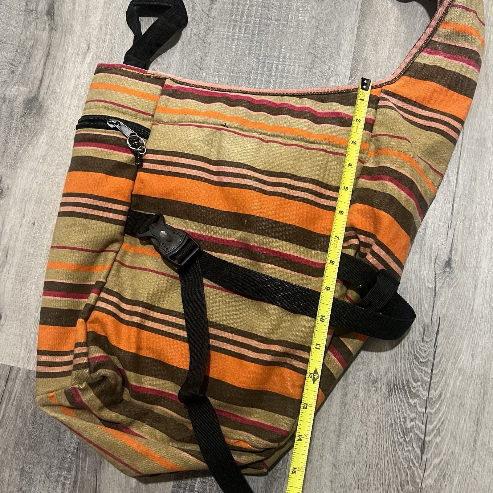 KAVU Kavu Striped Multicolored Crossbody Bag Purse Shoulder Strap Size ONE SIZE - 6 Thumbnail