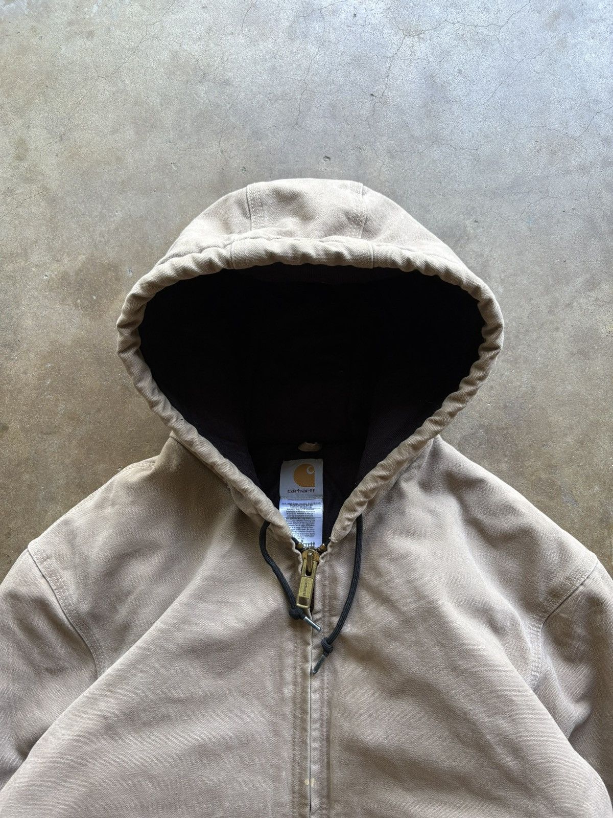 Vintage Vintage 2000s Carhartt Baige Streetwear Baggy Zip Up Jacket Size US M / EU 48-50 / 2 - 5 Thumbnail