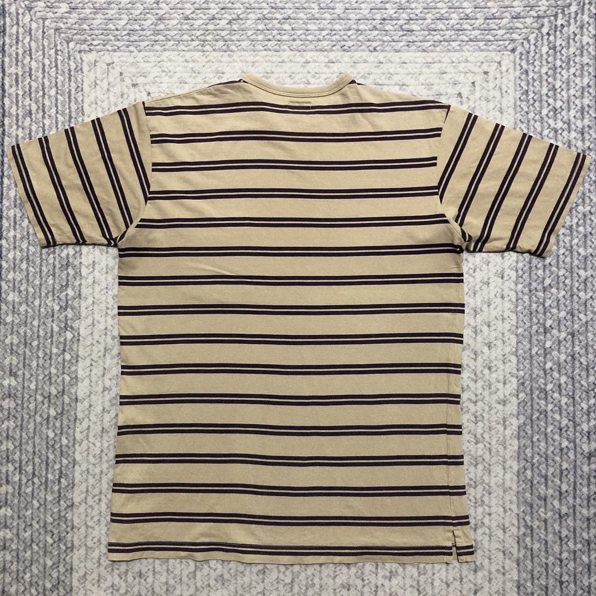 Supreme Distress Supreme Brown Stripes Pocketed Tees Size US M / EU 48-50 / 2 - 8 Thumbnail