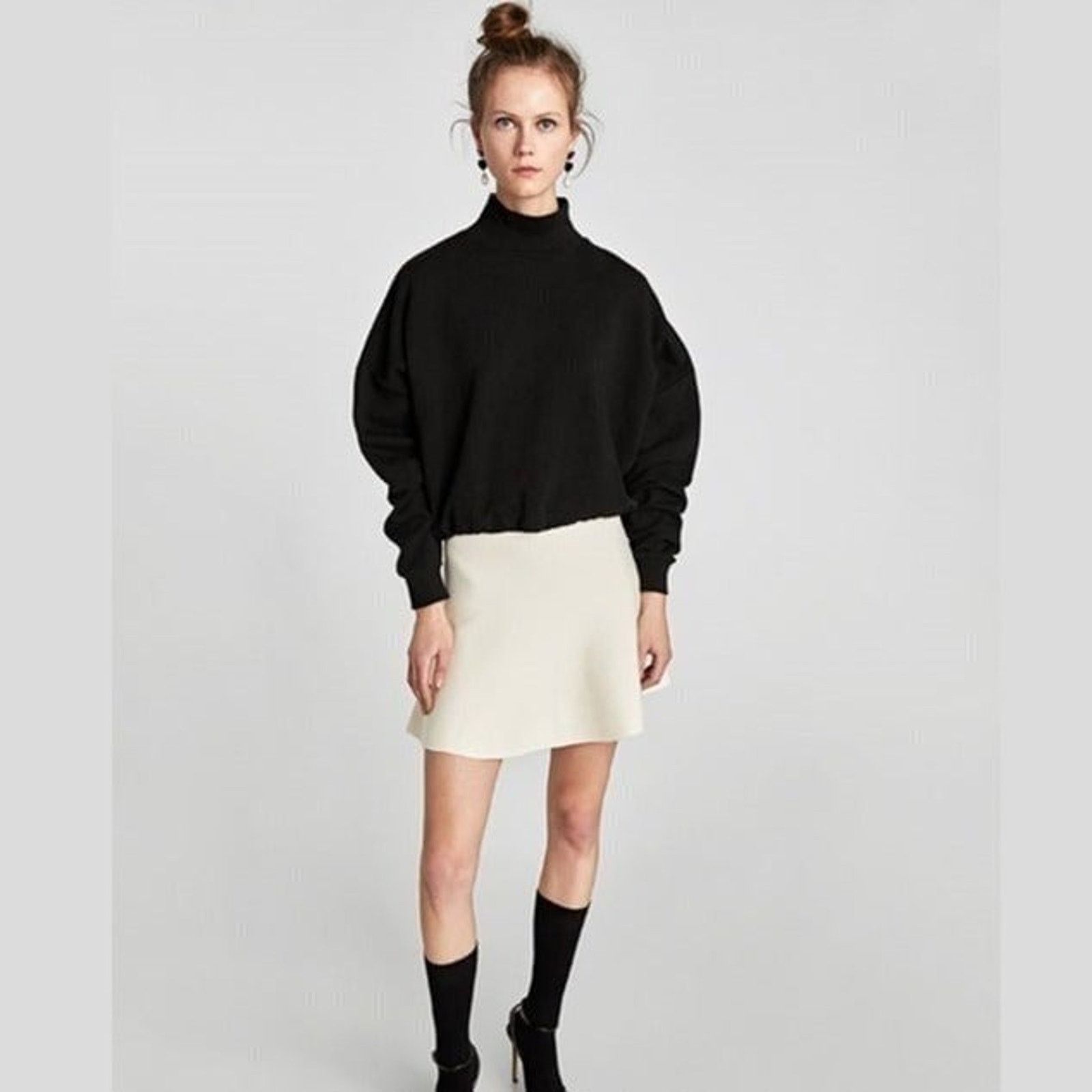 Zara ZARA High Waist Mini Skirt Size 30" / US 8 / IT 44 - 6 Thumbnail