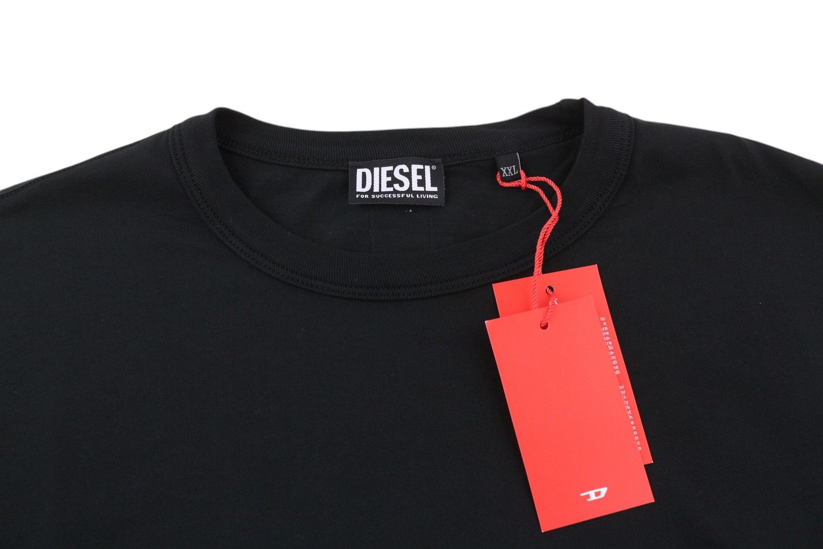 Diesel T-SHULA 2XL Black d Crew Neck Logo Tricot T-Shirt 85140 Size US XXL / EU 58 / 5 - 8 Thumbnail