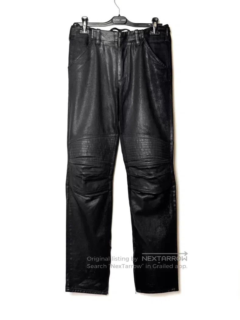 Helmut Lang Helmut Lang Black Waxed Zip Pants Size US 30 / EU 46 - 1 Thumbnail