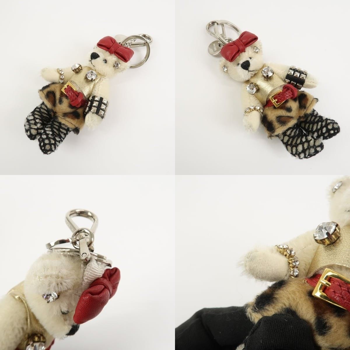 Prada Prada Teddy Bear Key Charm Polyester Multicolor Size ONE SIZE - 3 Thumbnail