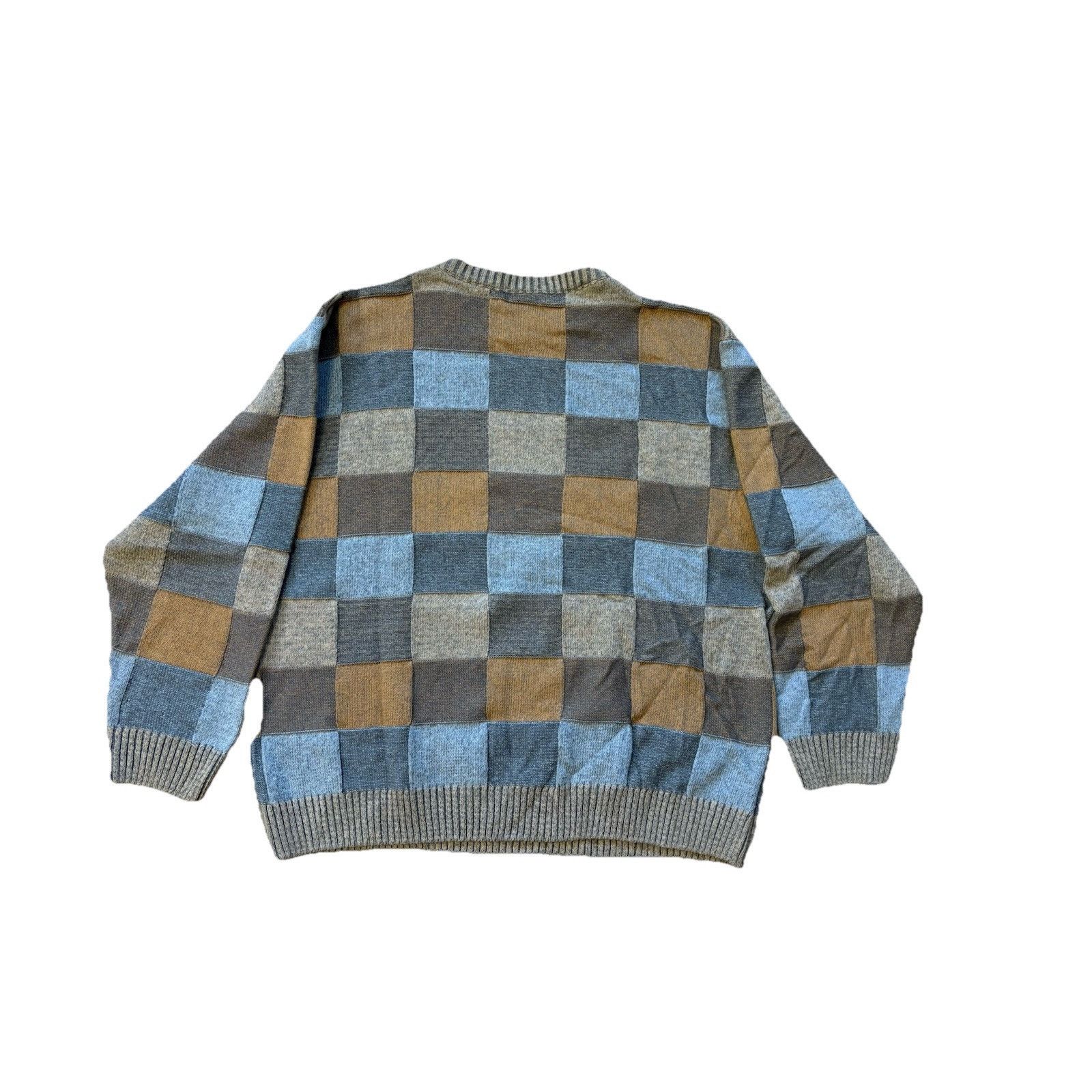 Norm Thompson Vtg 80s Knit Abstract Art Sweater Coogi Style Men's Size L Size US L / EU 52-54 / 3 - 2 Thumbnail