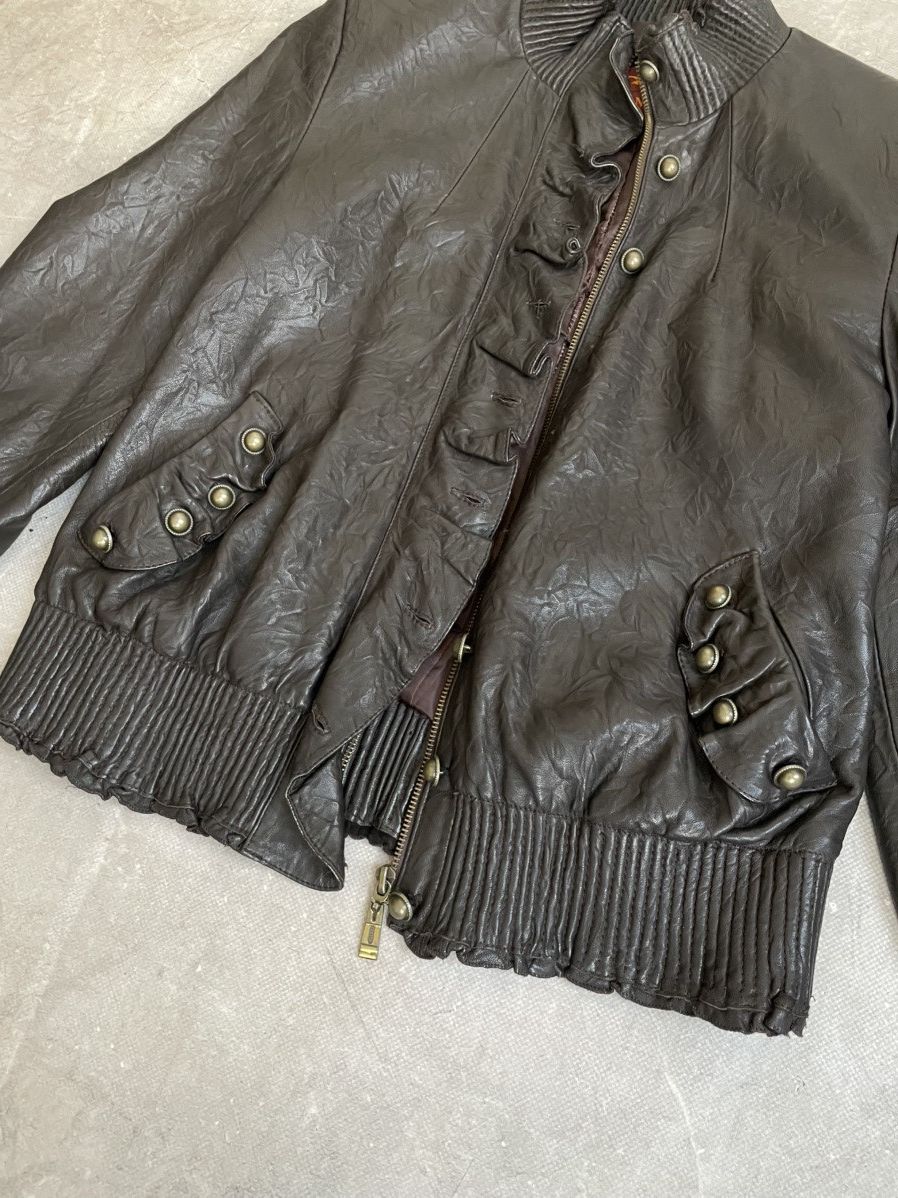14th Addiction Leather napoleon jacket leather bomber ann demeulemeester Size M / US 6-8 / IT 42-44 - 3 Thumbnail