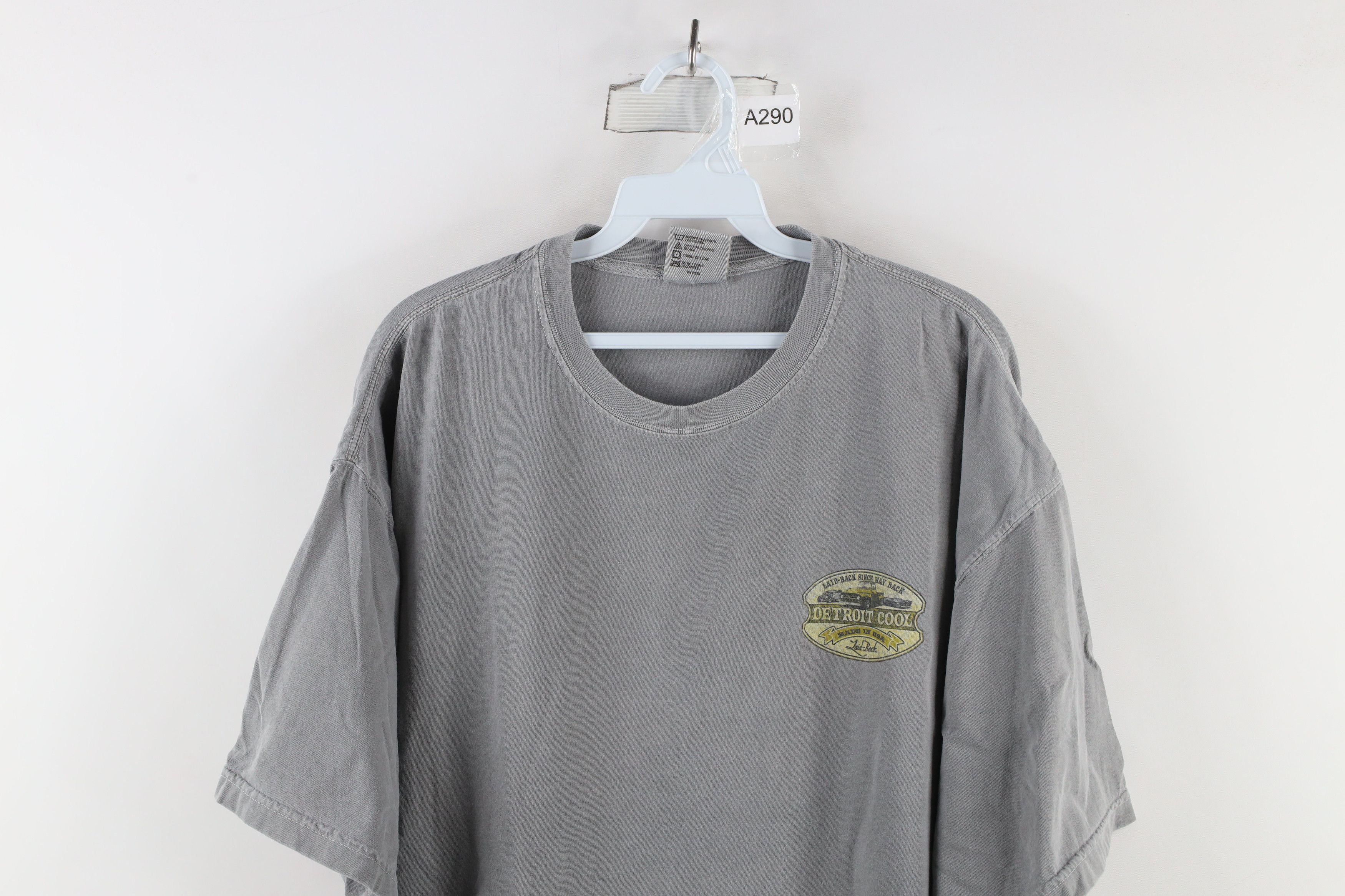 Vintage Vintage Y2K Streetwear Stonewash Cool T-Shirt Gray Cotton Size US XL / EU 56 / 4 - 2 Thumbnail
