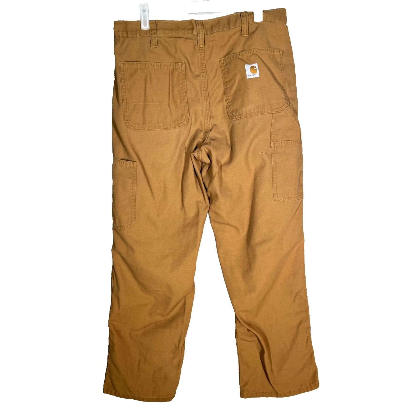 Carhartt Carhartt Pants Mens 34x30 Brown Dungaree Fit Workwear Canvas Utility Cargo Pocket Logo Carhartt 383-51 Mens Pants Size US 34 / EU 50 - 2 Thumbnail