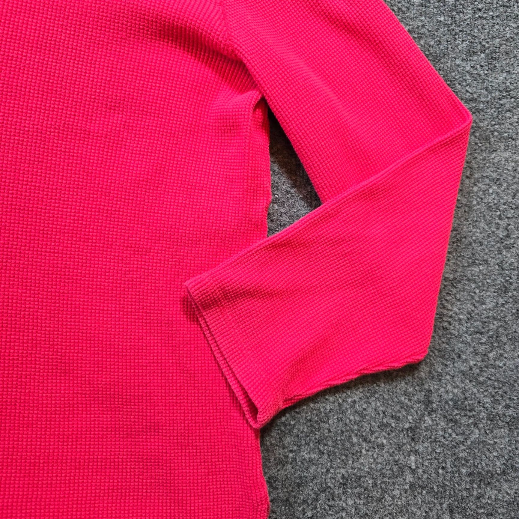 Quacker Factory Quacker Factory Top Womens L Pink Red Thermal Knit Rhinestones Casual Blouse Size L / US 10 / IT 46 - 5 Thumbnail