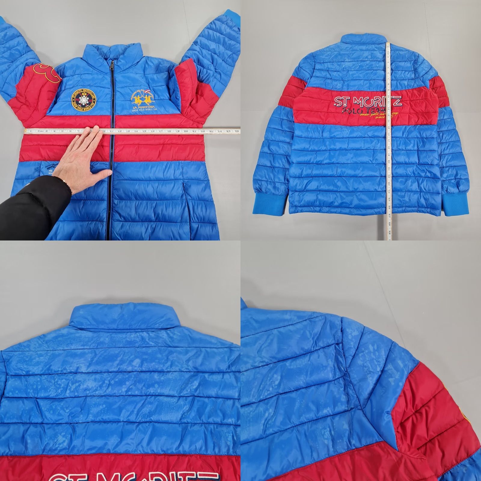 La Martina LA MARTINA Mens Puffer Jacket Blue XL Lightweight Full Zip Regular Fit Size US XL / EU 56 / 4 - 9 Thumbnail