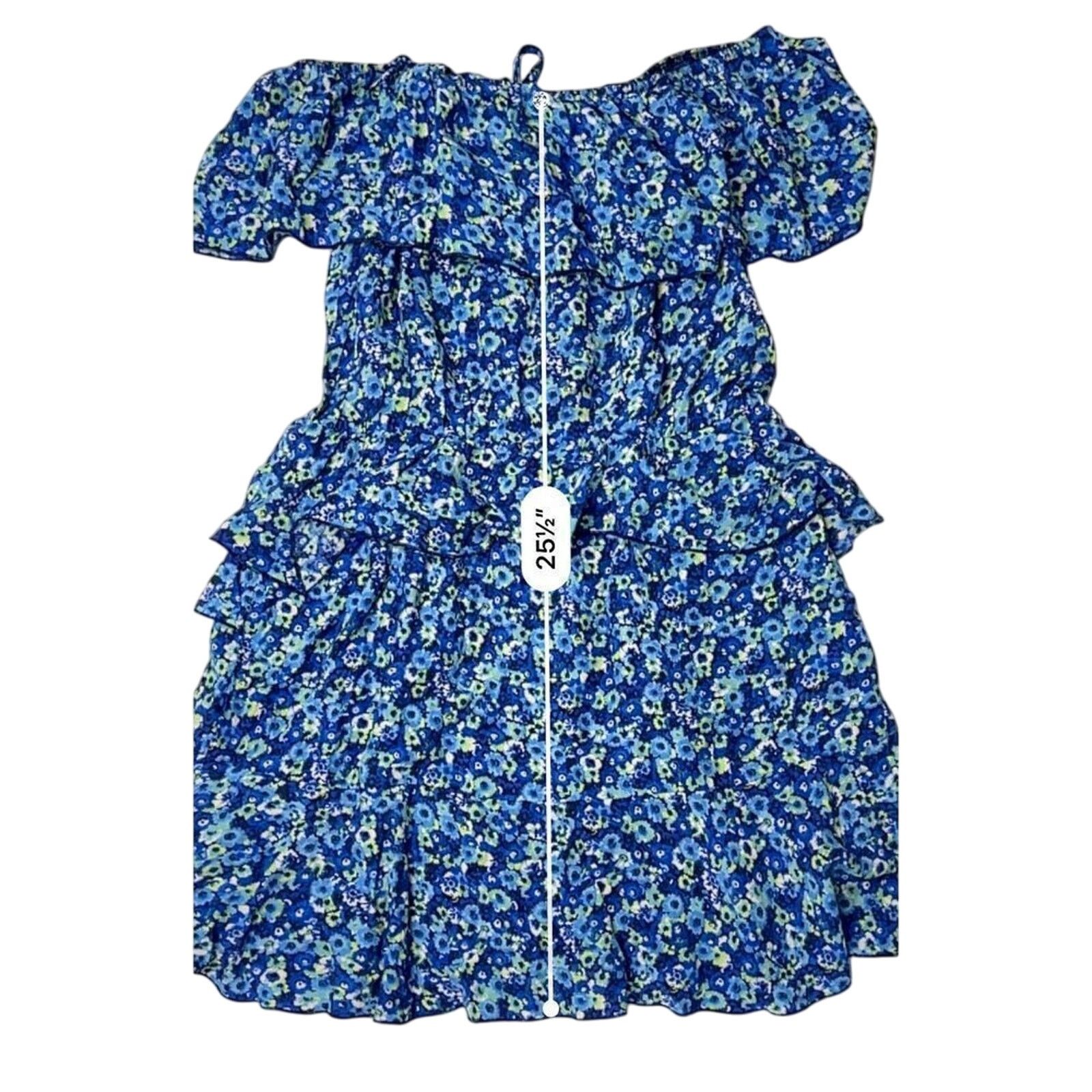 Zara Zara Tiered Blue Floral Cottagecore Jumpsuit Romper MEDIUM Size M / US 6-8 / IT 42-44 - 11 Thumbnail