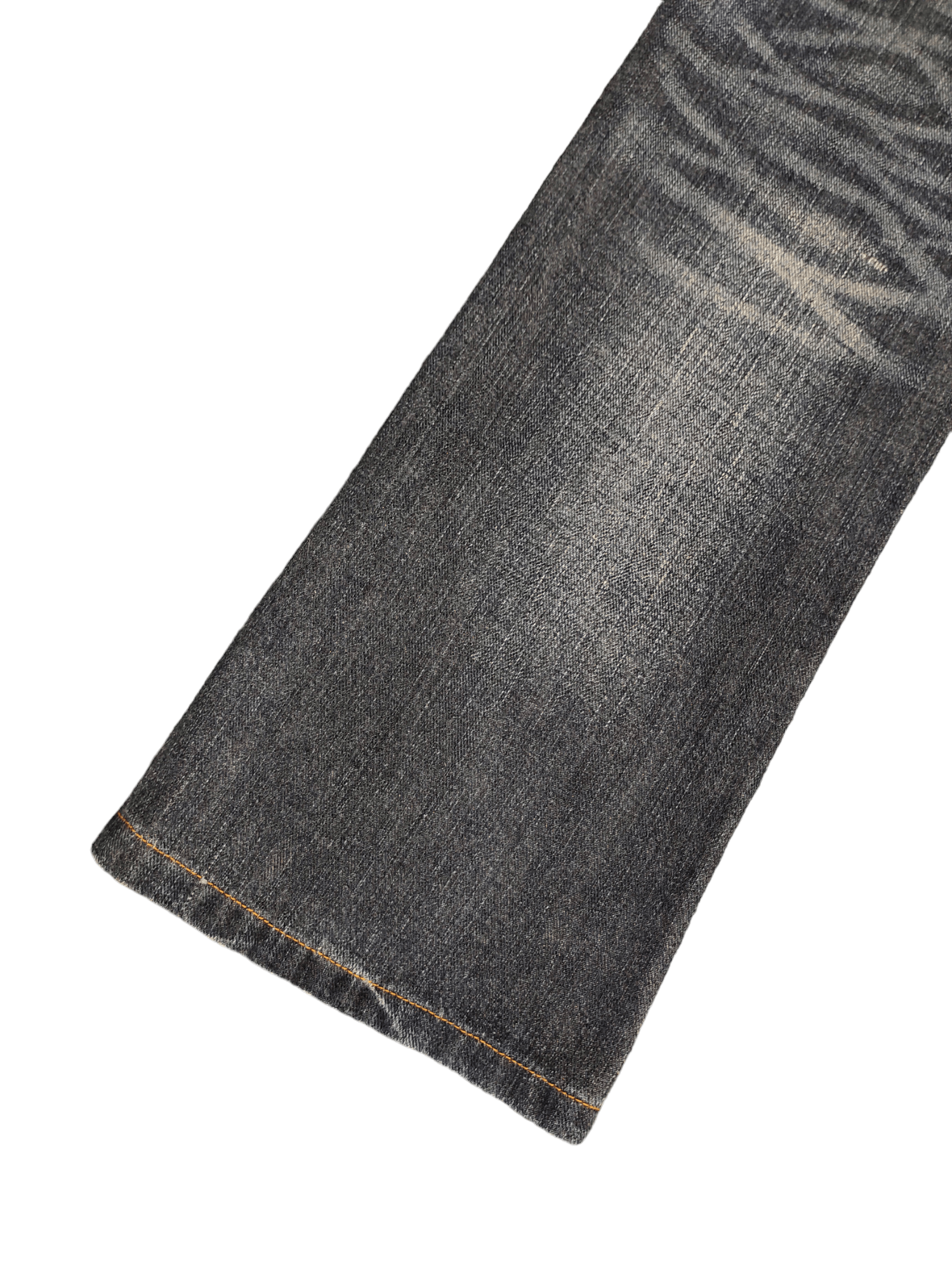 If Six Was Nine Flare Jeans Semantic Design Clawmark Faded Denim Bootcut Y2k Size US 32 / EU 48 - 17 Thumbnail