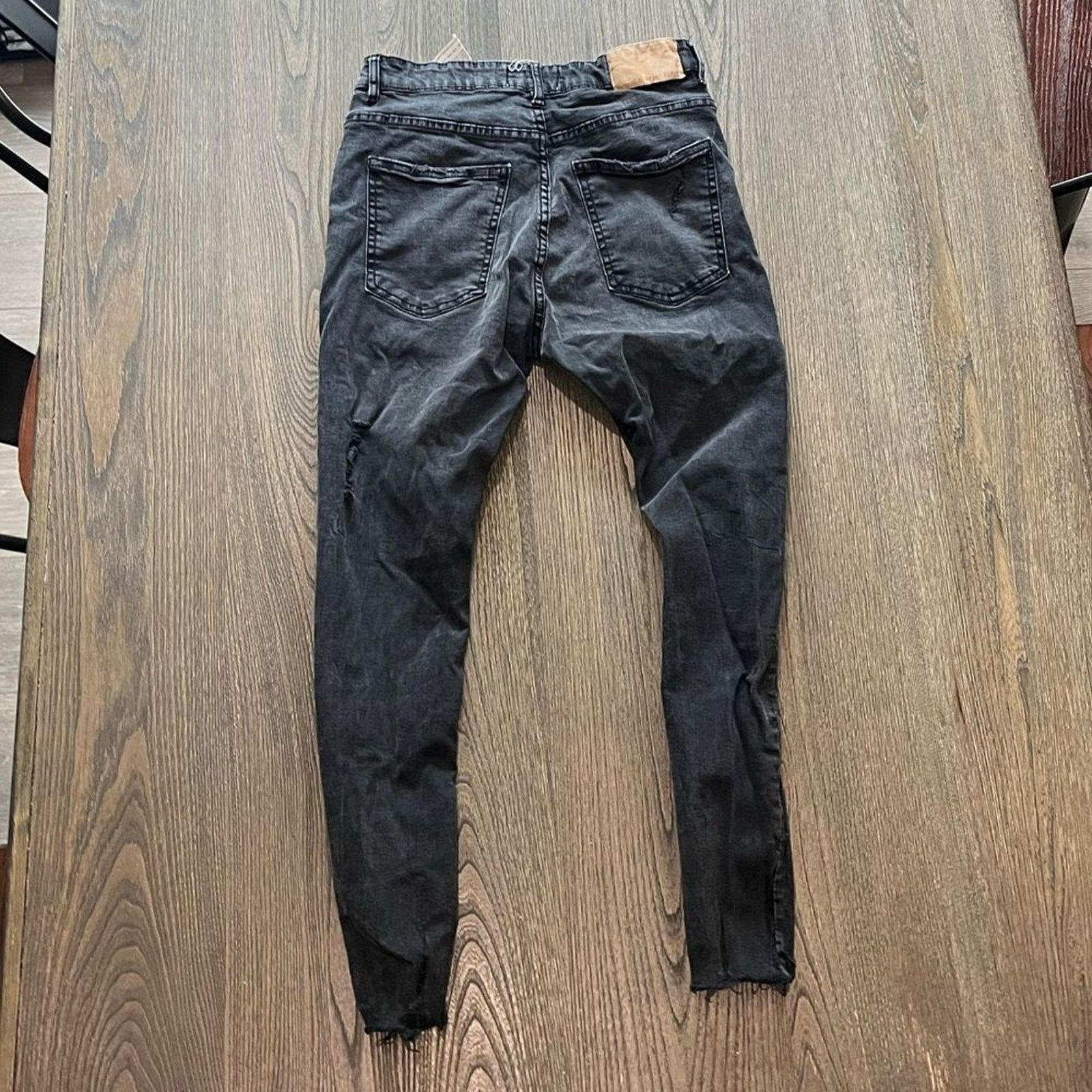 Pull & Bear Pull & Bear Skinny Leg Black High Rise Jeans Size 31 Size 31" - 7 Thumbnail