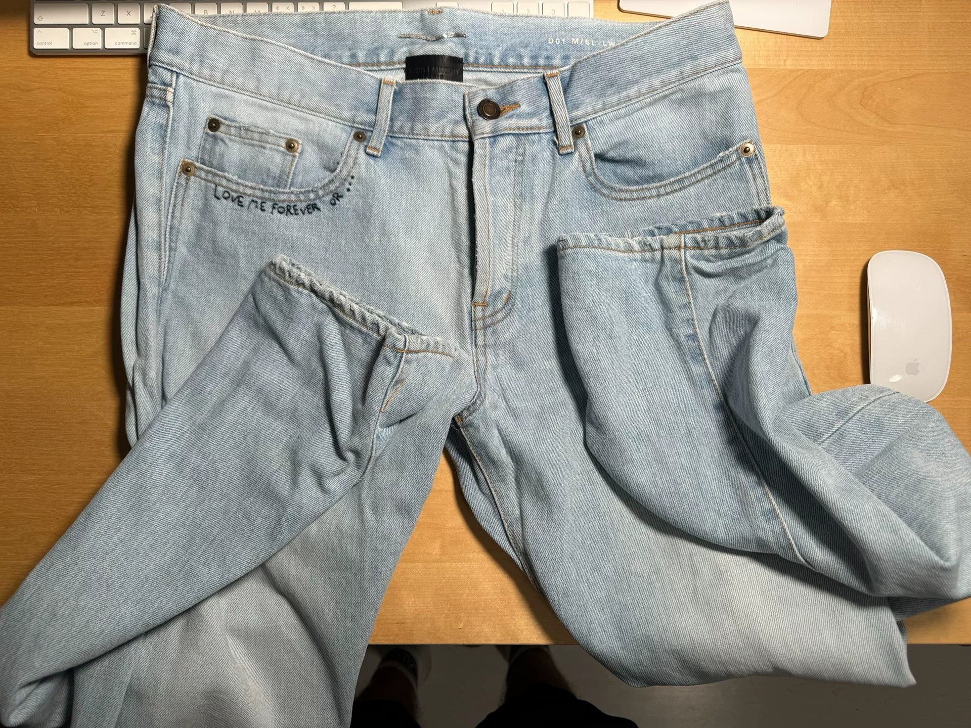 Saint Laurent Paris Saint Laurent Light Blue Jeans Size US 31 - 1 Thumbnail