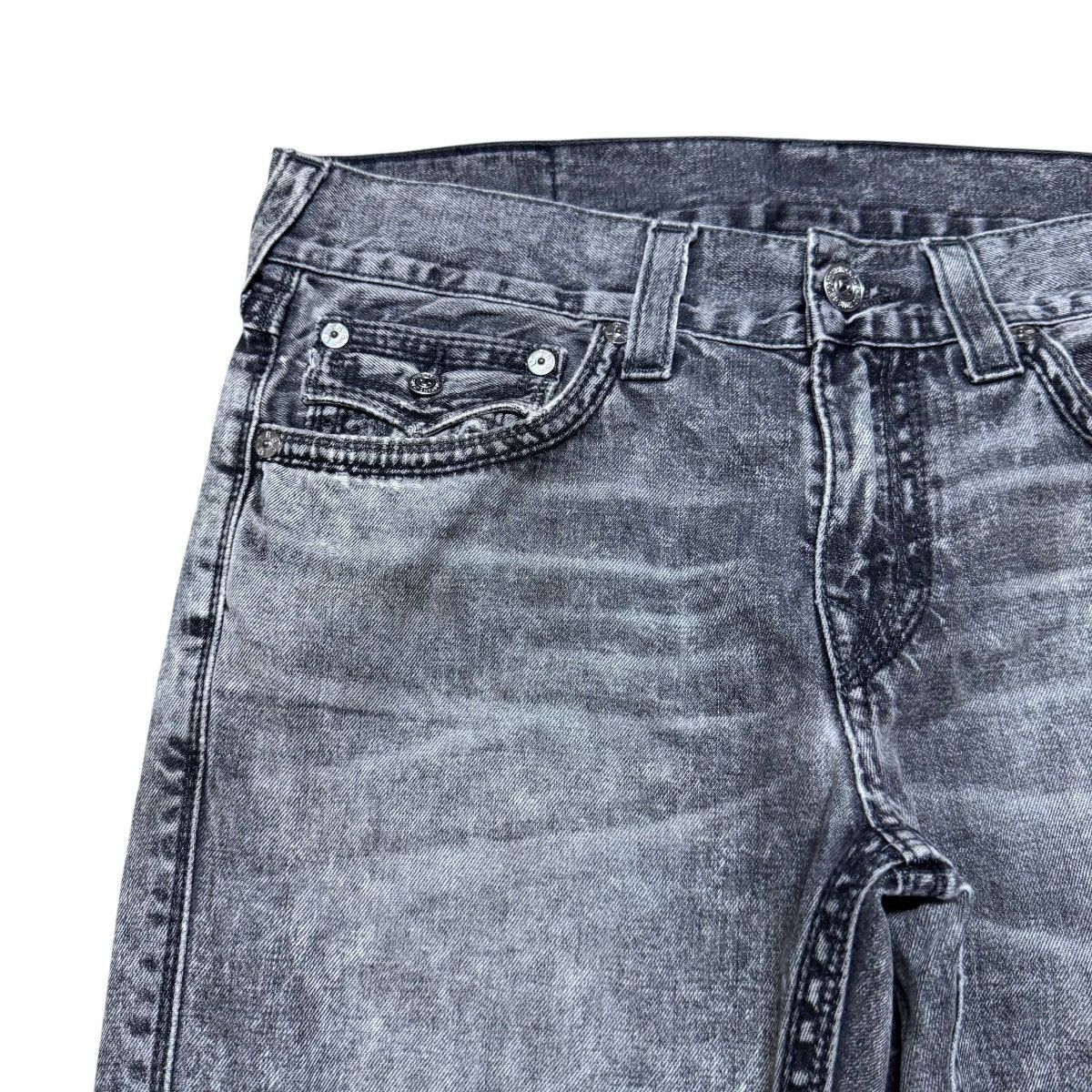 True Religion True Religion Black Grey Skinny Jeans Size US 33 - 4 Thumbnail