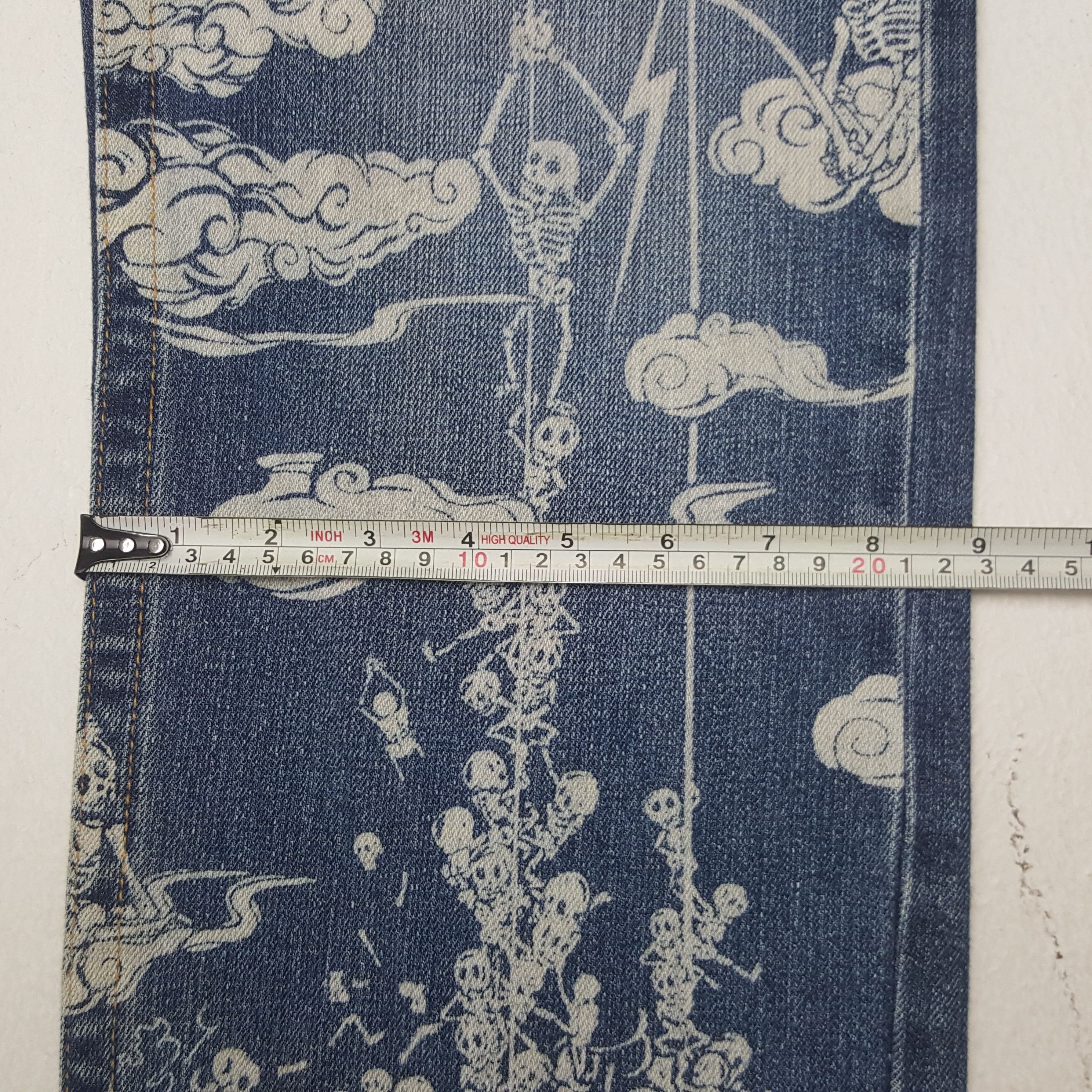 Japanese Brand × Vintage Vintage Skeleton Style Art Japan Skulls Denim Jeans Size US 36 / EU 52 - 11 Thumbnail