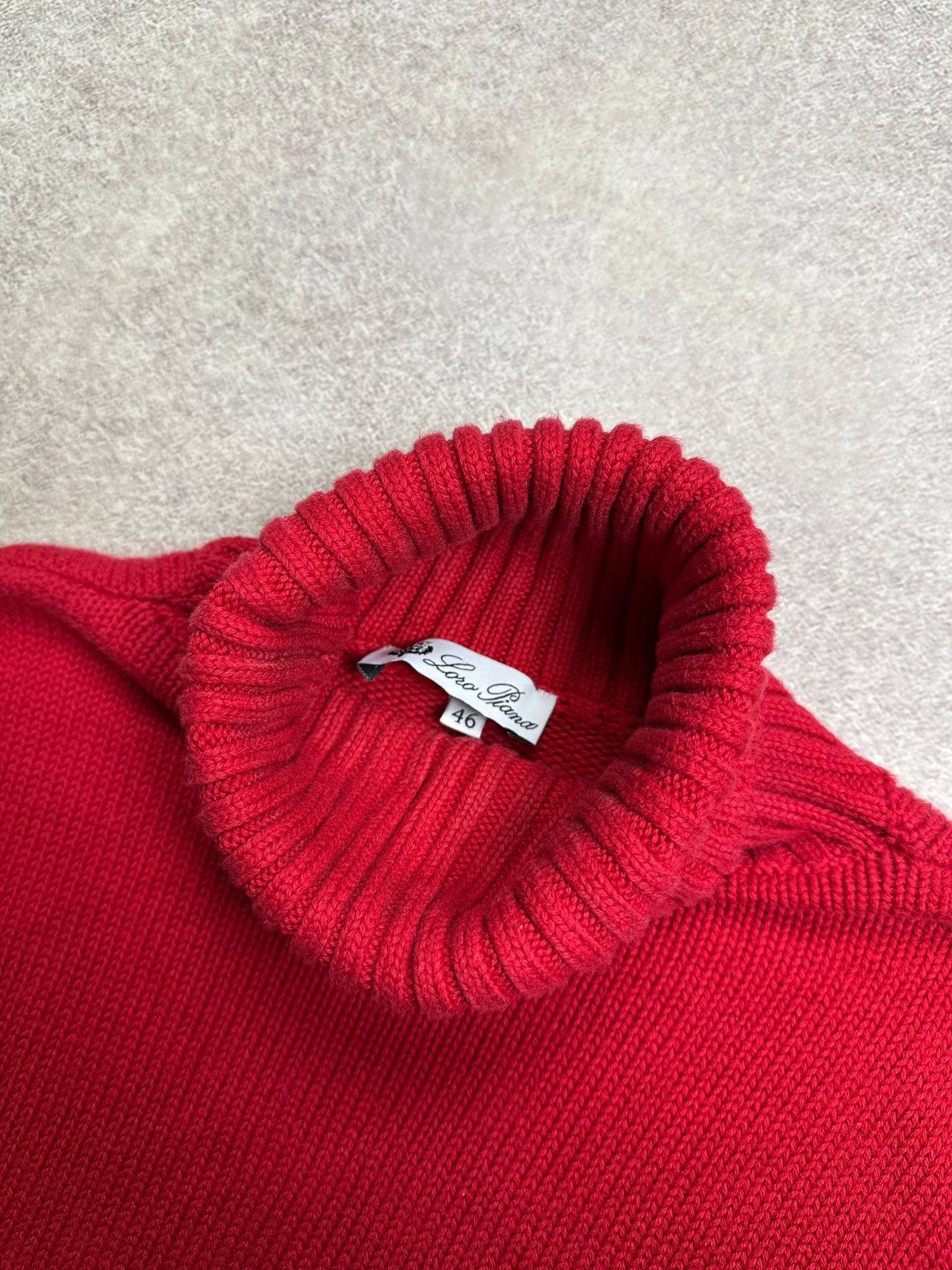 Loro Piana Vintage Loro Piana Red Turtleneck Knit Sweater Rare S Size US S / EU 44-46 / 1 - 4 Thumbnail