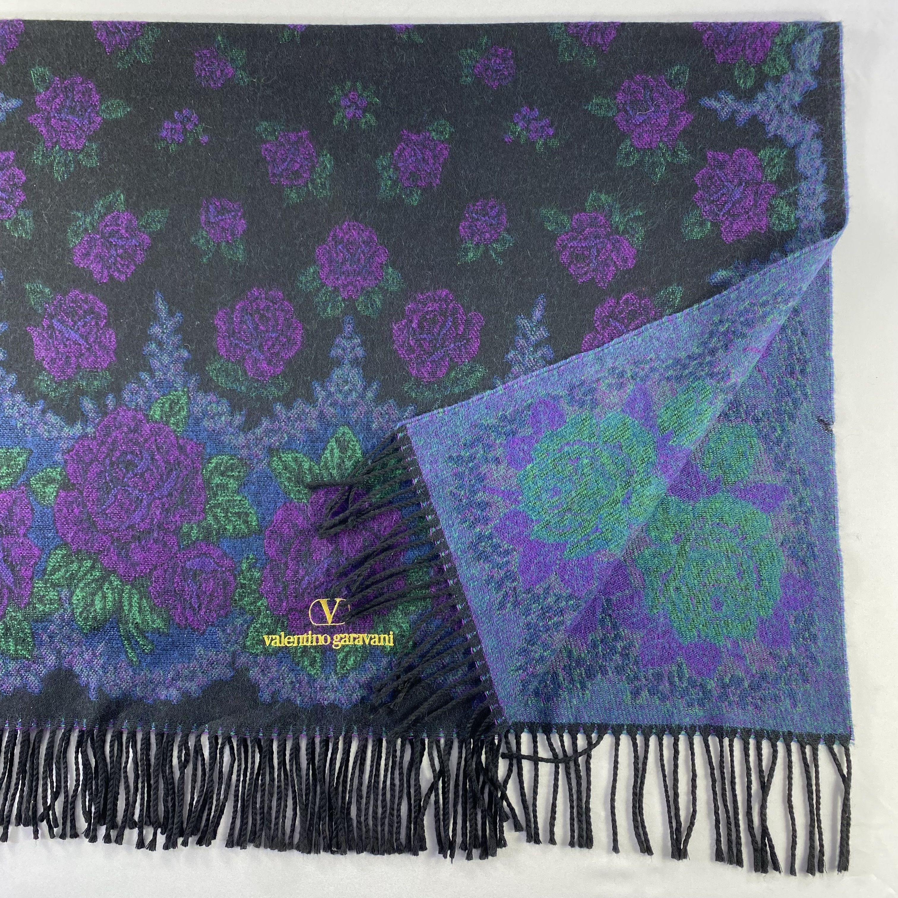 Valentino × Vintage Valentino Garavani Flora Scarf Neck Wrap Big Size Muffler Size ONE SIZE - 3 Thumbnail