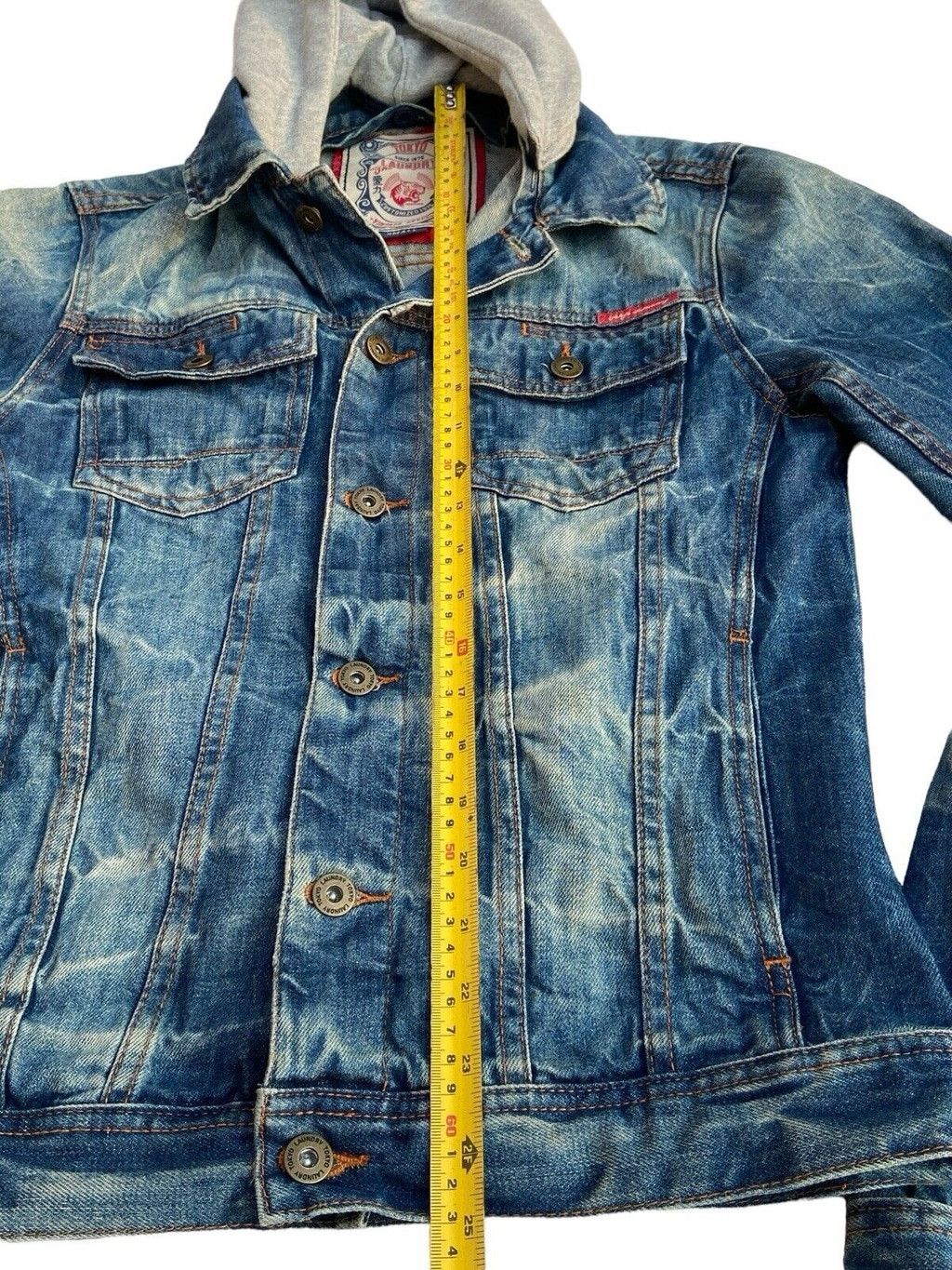 Other Blue Men's Acid Wash Denim Jacket Size Small Button Up Size US S / EU 44-46 / 1 - 4 Thumbnail