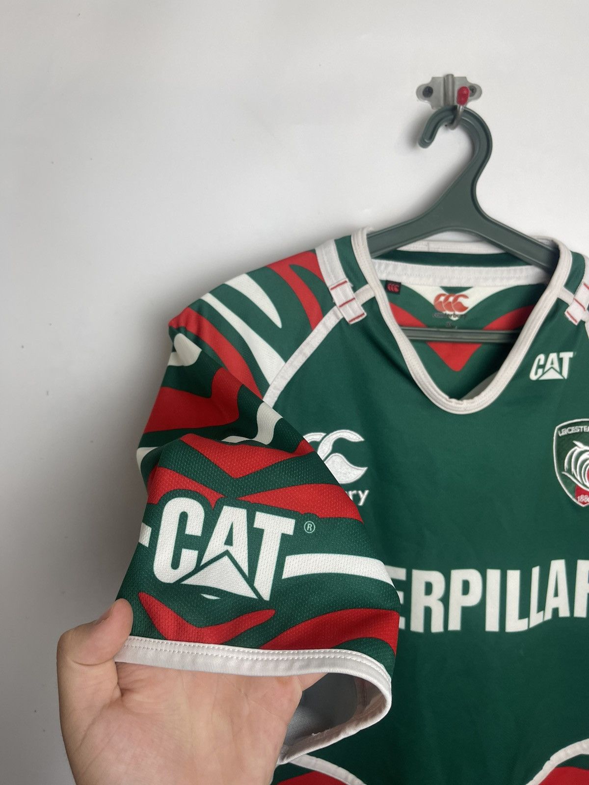 Canterbury of New Zealand × Vintage Canterbury Leicester Tigers Caterpillar Rugby Shirt Rugby Size US XL / EU 56 / 4 - 4 Thumbnail