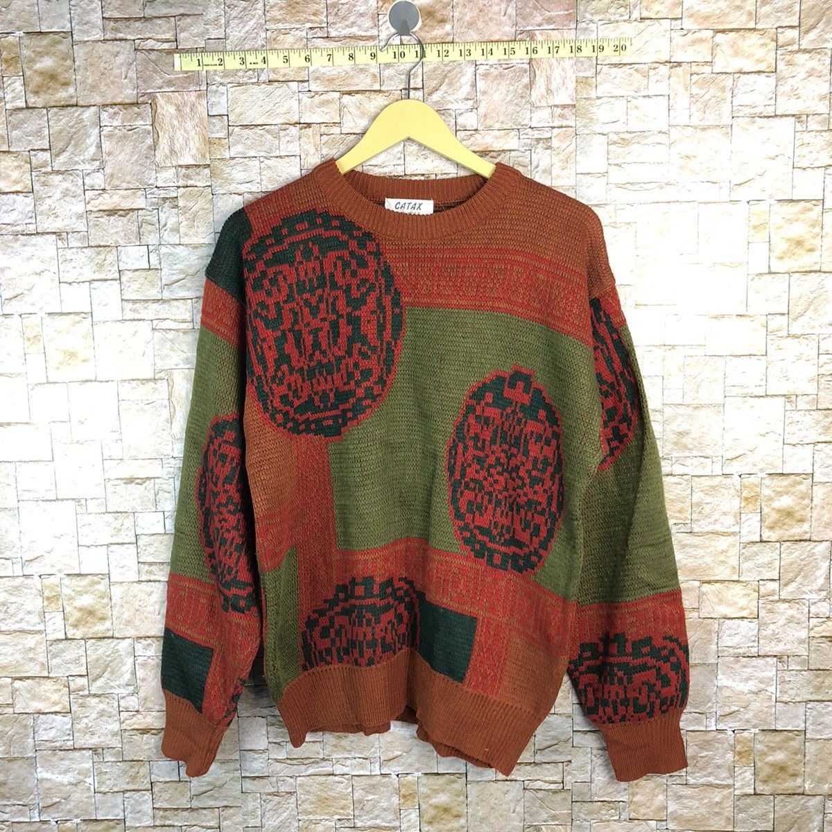 Homespun Knitwear Catax Orange art vintage japan sweatshirt Knitwear #A692 Size US M / EU 48-50 / 2 - 1 Thumbnail