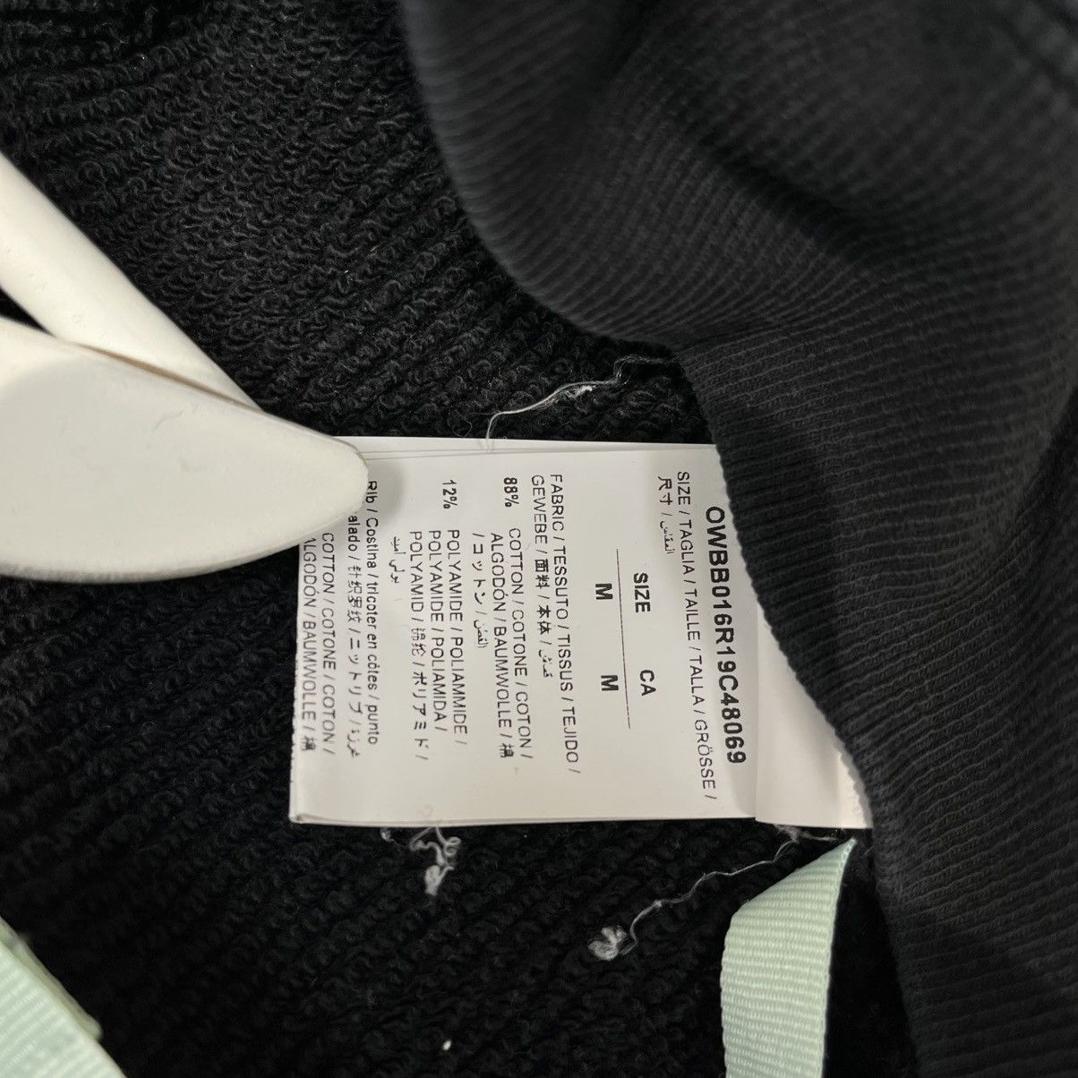 Off-White Off-White Crop Top Hoodie Black Size M / US 6-8 / IT 42-44 - 7 Thumbnail