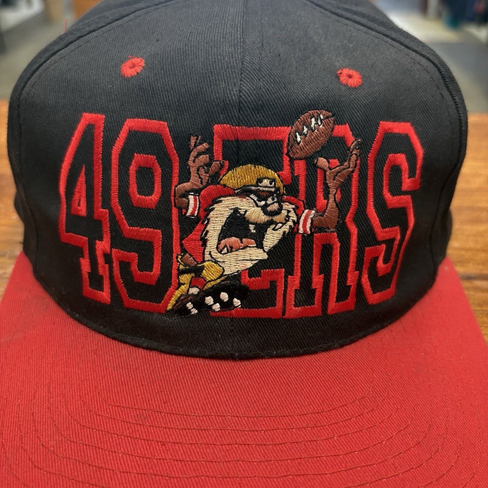 Logo 7 Vintage 90s NFL SF 49ers X Taz Looney Toons Snap Back Hat Size ONE SIZE - 2 Thumbnail