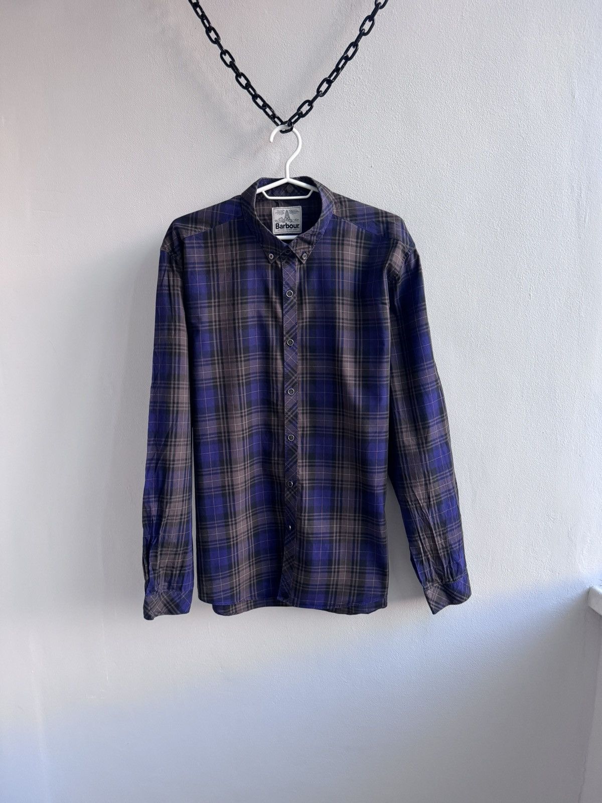 Barbour Barbour Highland Tartan Blue Plaid Flannel Regular Fit Shirt Size US XL / EU 56 / 4 - 1 Thumbnail