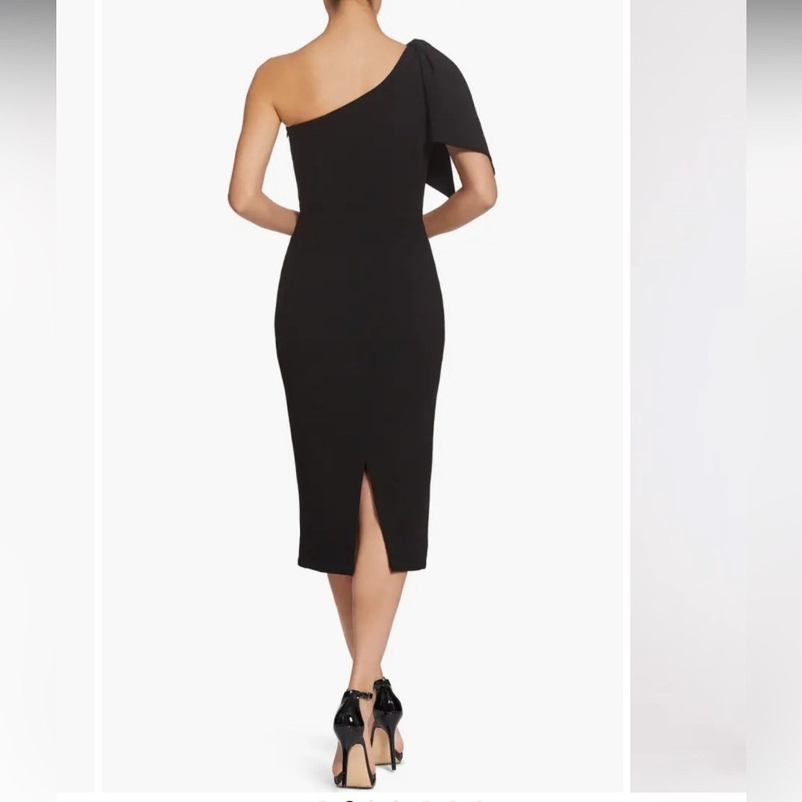 Dress the Population Dress the Population Tiffany One-Shoulder Midi Dress Black L Size L / US 10 / IT 46 - 5 Thumbnail