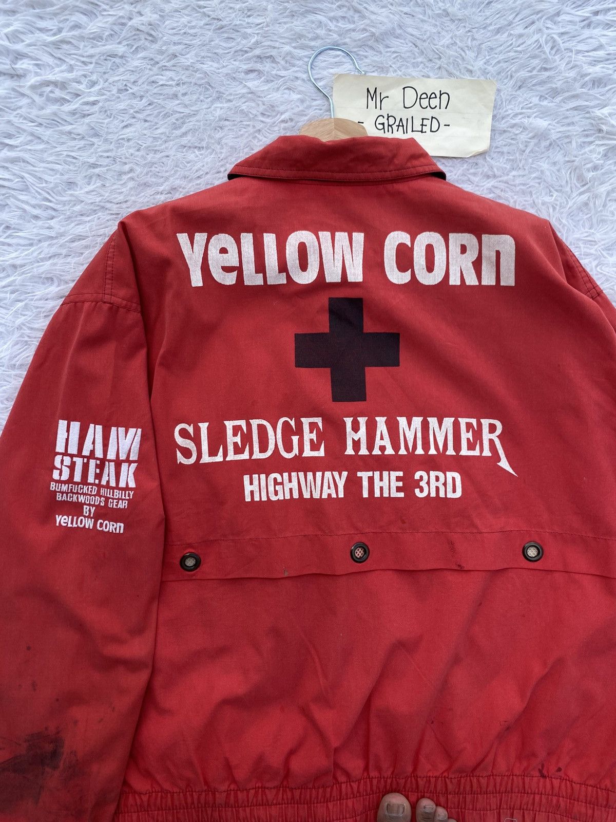 YELLOW CORN Rare Yellow Corn Sledge Hammer Sweater Size US L / EU 52-54 / 3 - 6 Thumbnail