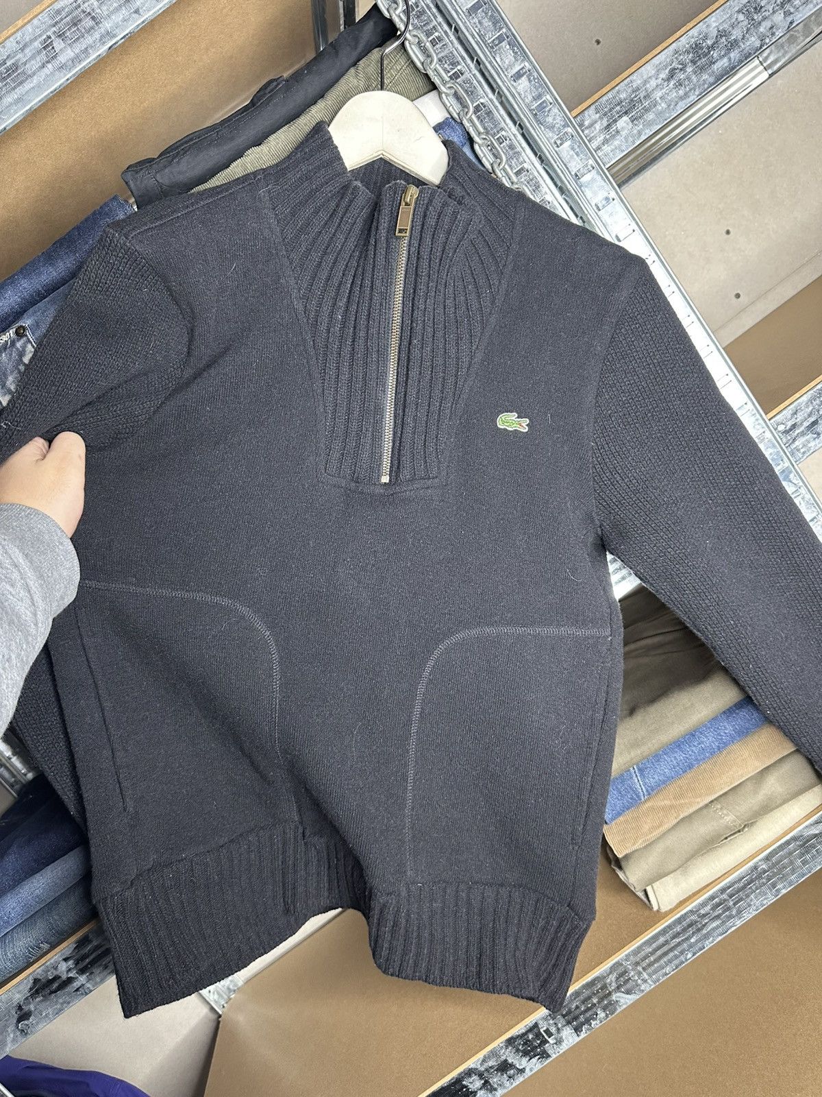 Lacoste Lacoste Half Zip Knit Sweater Wool Logo Jumper Size 3 (S) Size US S / EU 44-46 / 1 - 7 Thumbnail